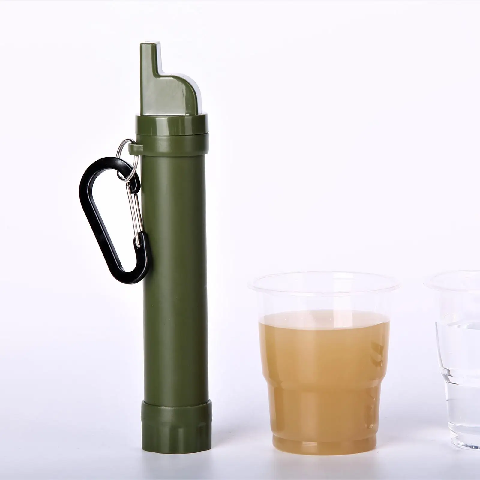 Portable Water Filter Straw Gear Water Purifier Camping Hiking Emergency Life Survival Tool