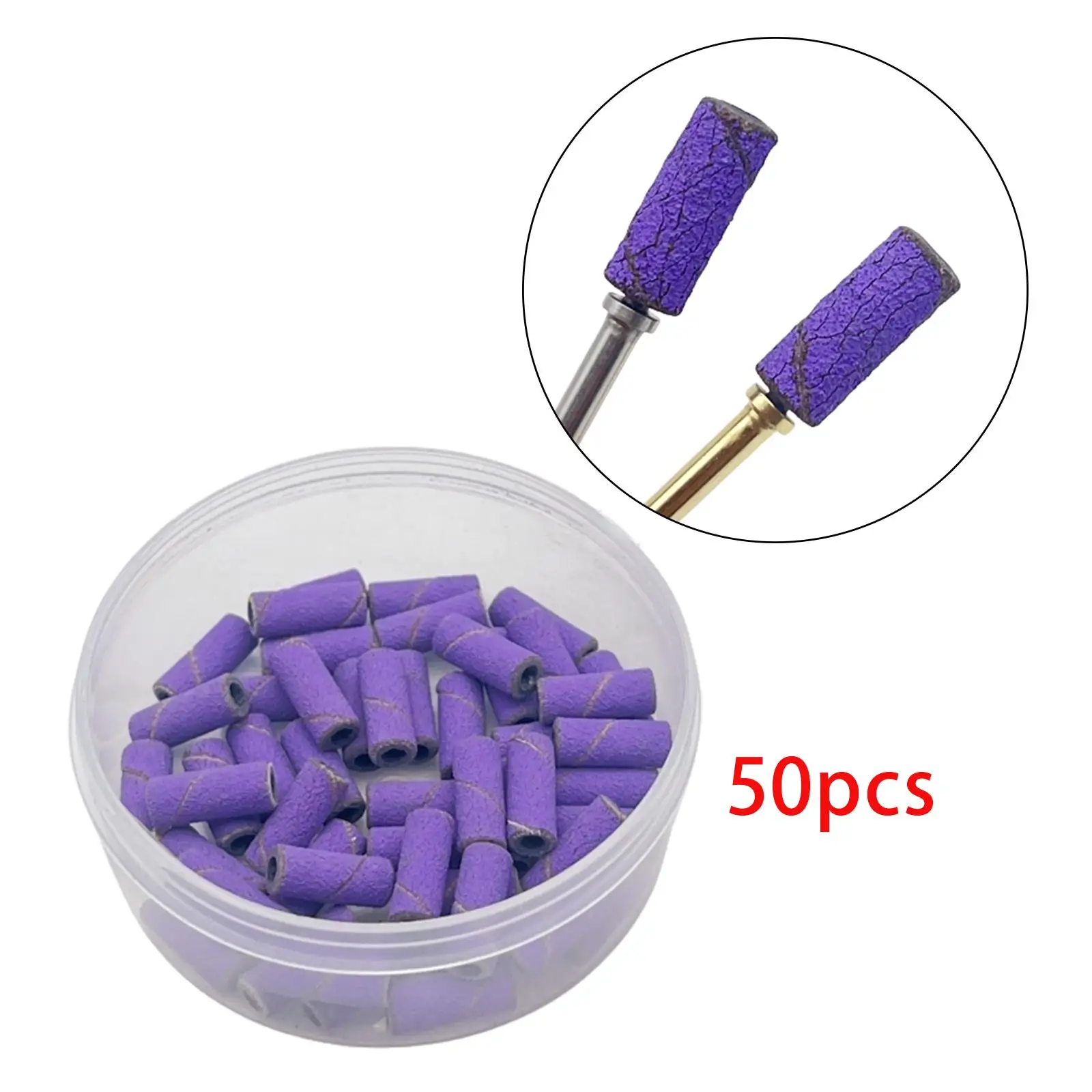 50 Pieces Mini Nail Sanding Bands High Quality Manicure Accessories Tool for 3.1mm Electric Manicure Nail Polishers Girls Women