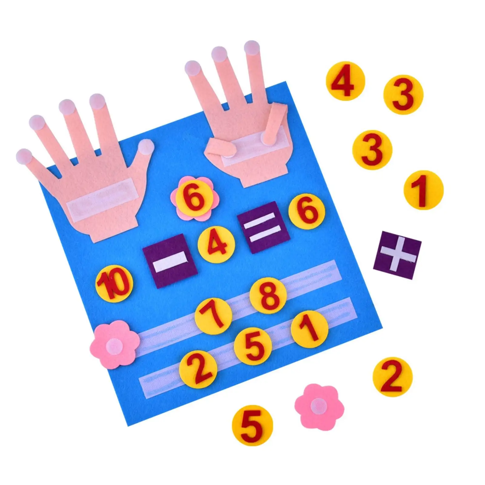 Finger Number Learning Activities Addition Subtraction Felt Math Toys Counting Game for Boys Girls Children Kindergarten Kids