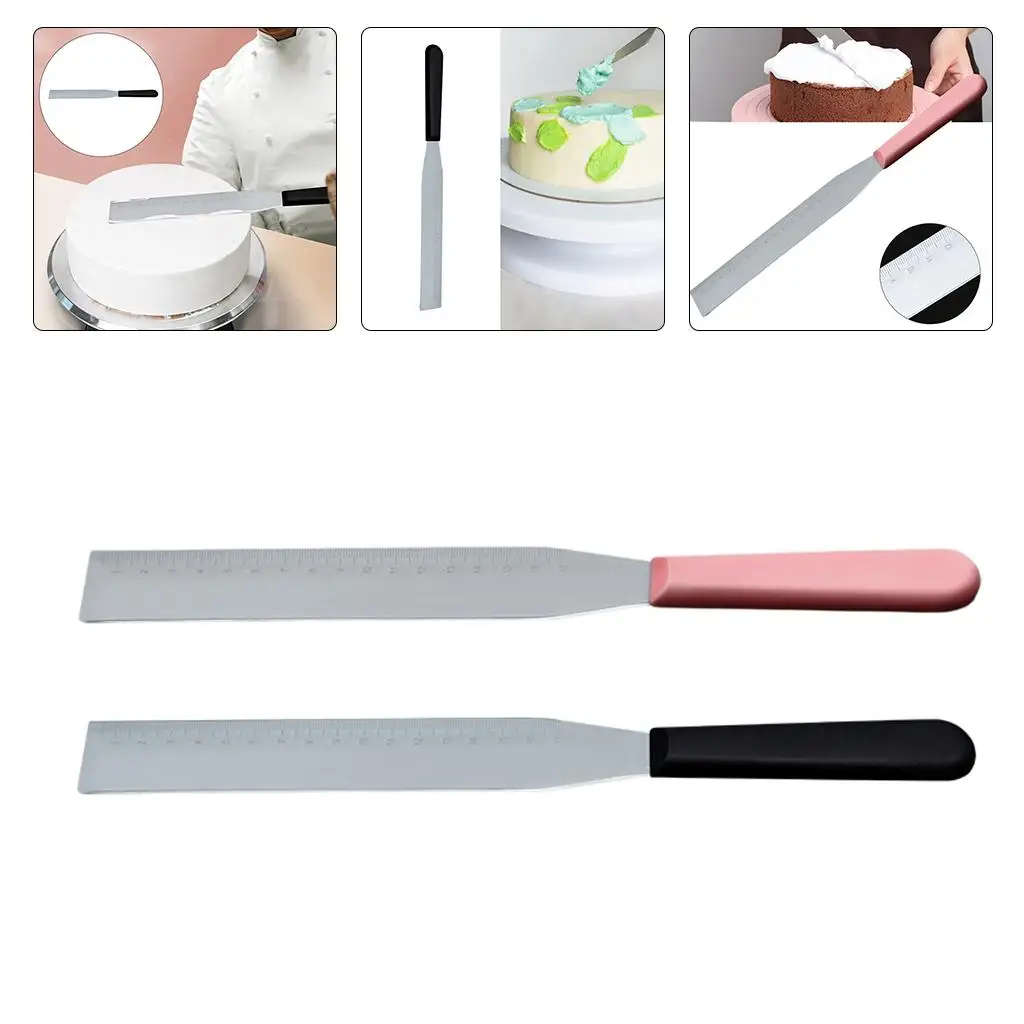 Stainless Steel Cake  Spatula, 8inch Butter  Icing , Icing  Smoother , Kitchen Baking Spatula Smooth Tool with Scale