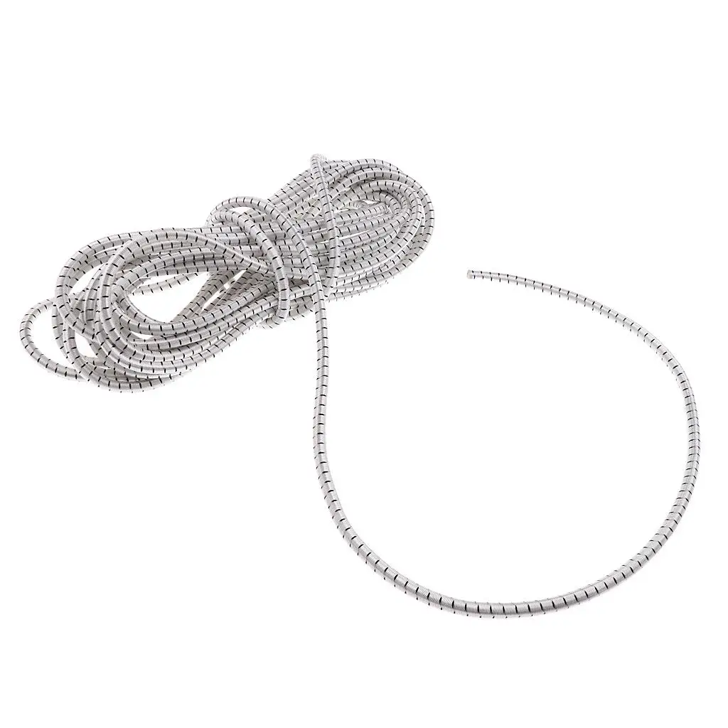 Shock Cord Elastic  Cord Stretch Rope  Multi Strands  Canopy Accessories , White, 8mm×20m