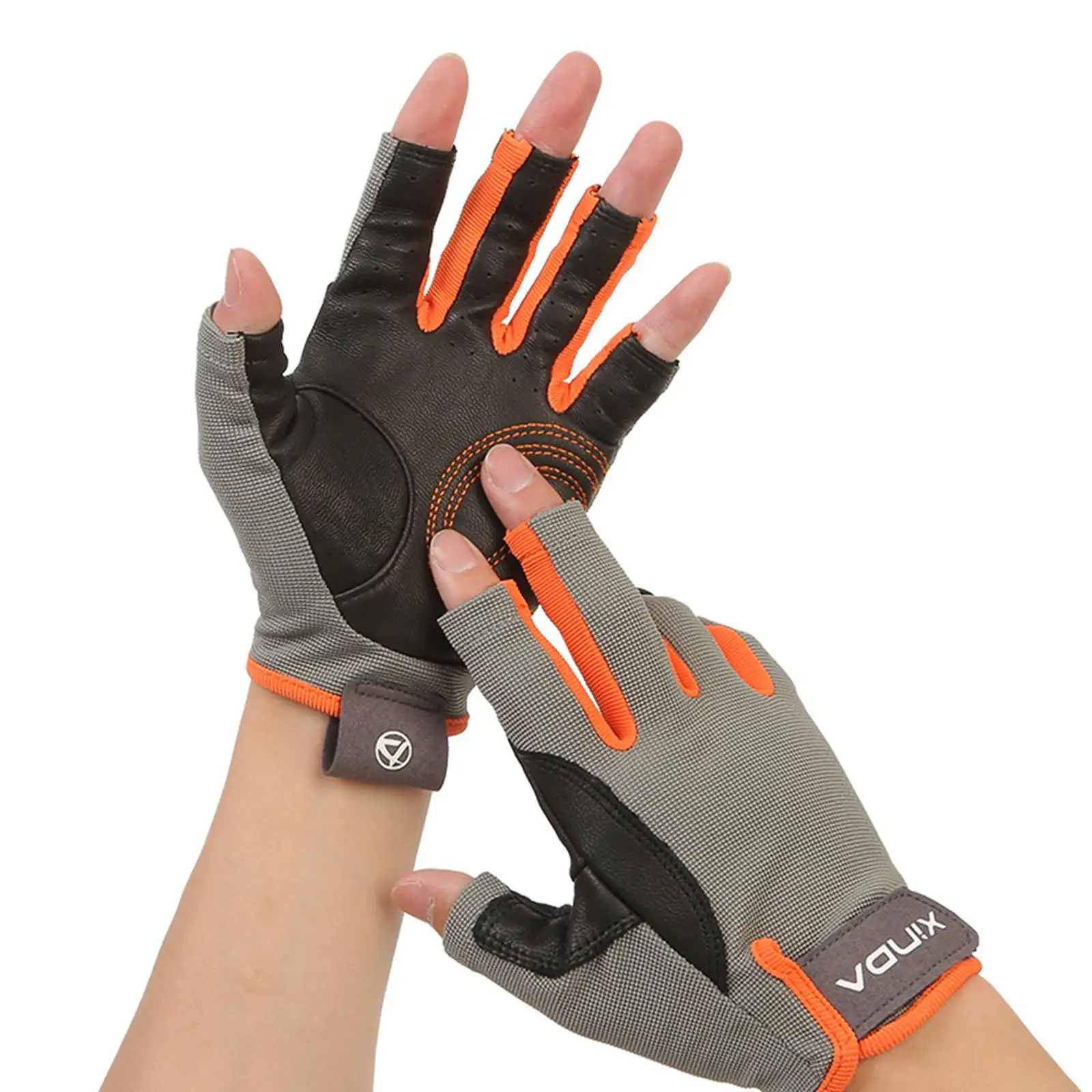 Half Finger Gloves Non Slip Breathable Wear Resistant Gloves for Work Driving Hiking Fitness Men