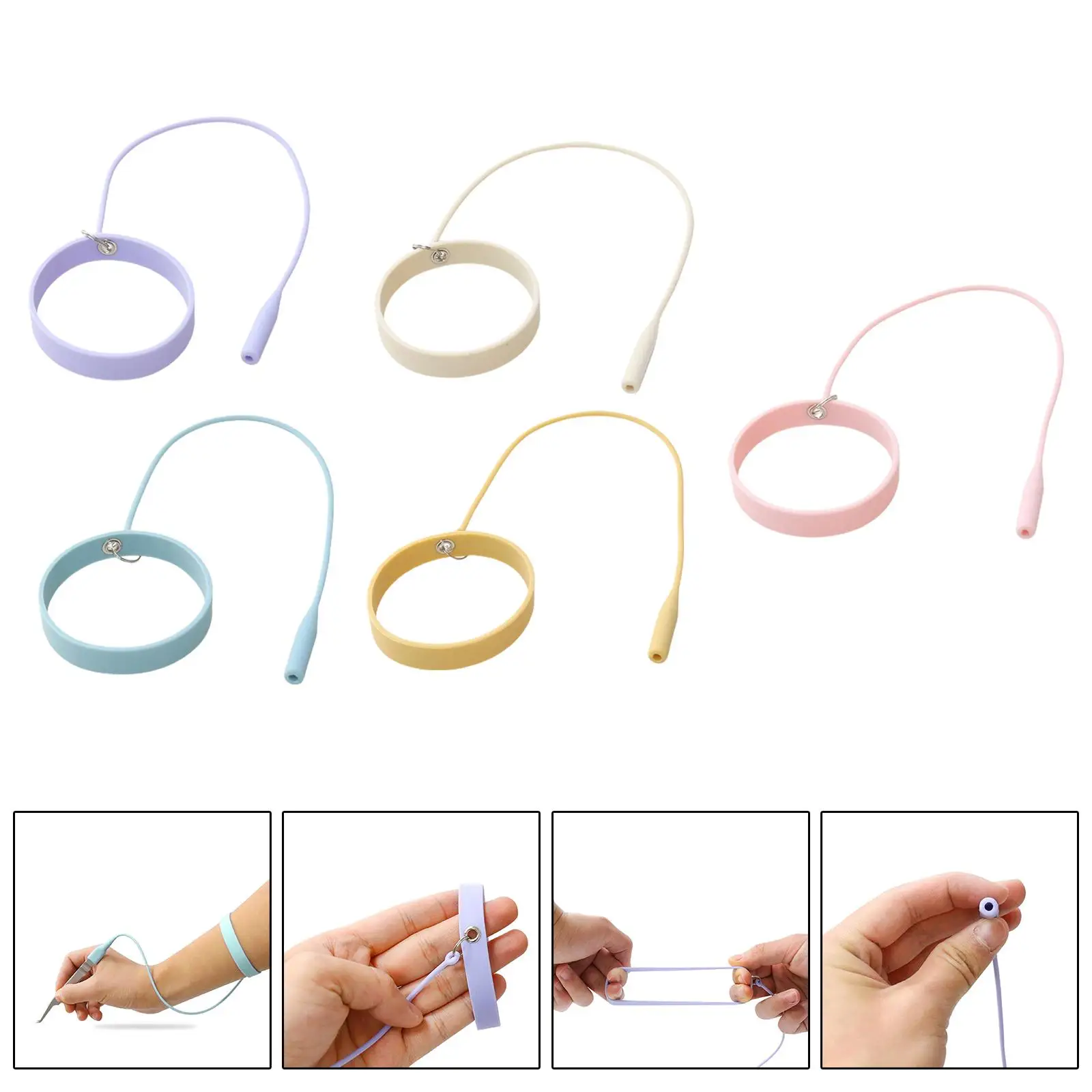 Silicone Lash Tweezers Holder Protector Bracelet Wristband for Makeup Salon