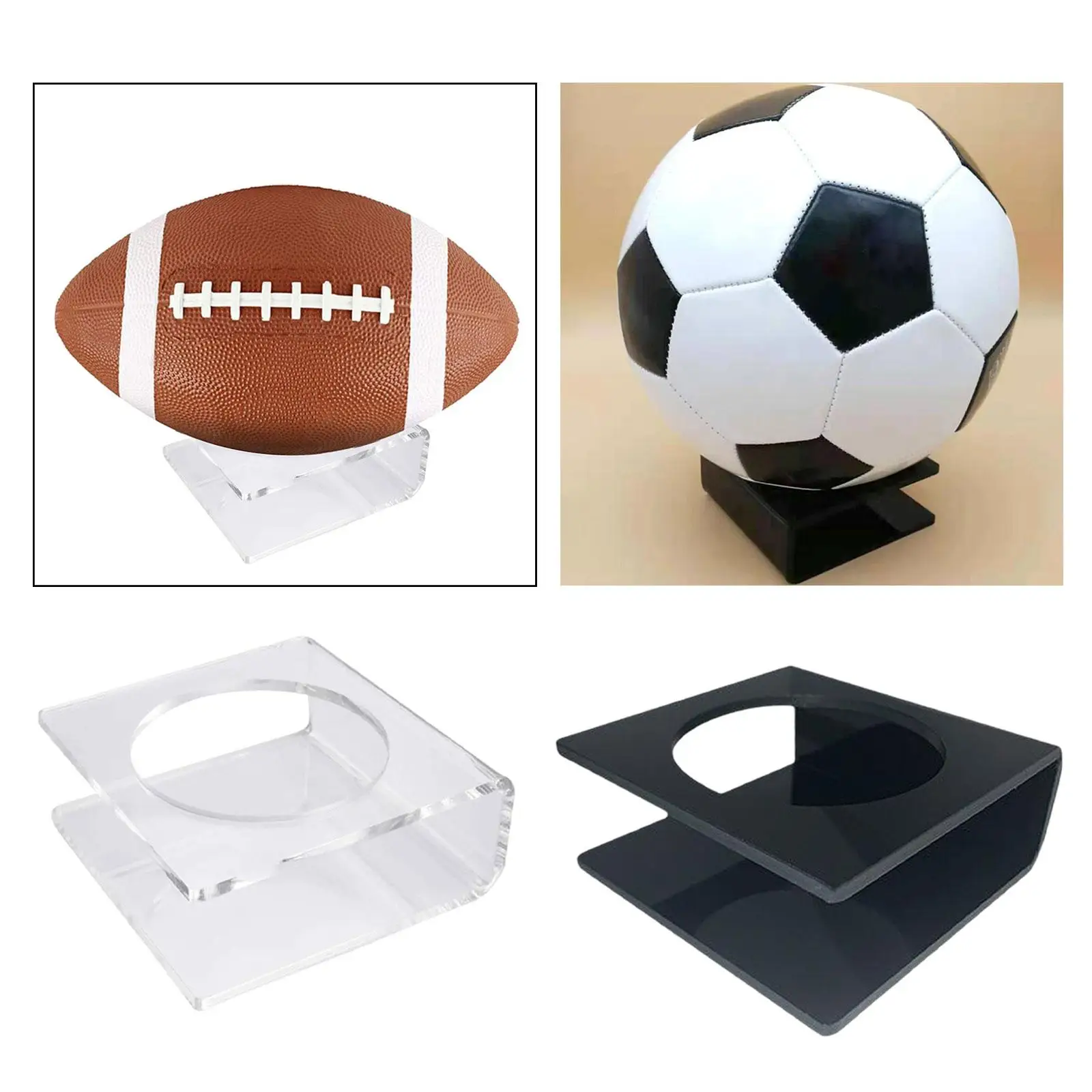 Ball Stand Holder Storage Acrylic Display Stand Sphere Holder Spheres Rack for Soccer Ball Bowling Rugby Retail Stores Museums
