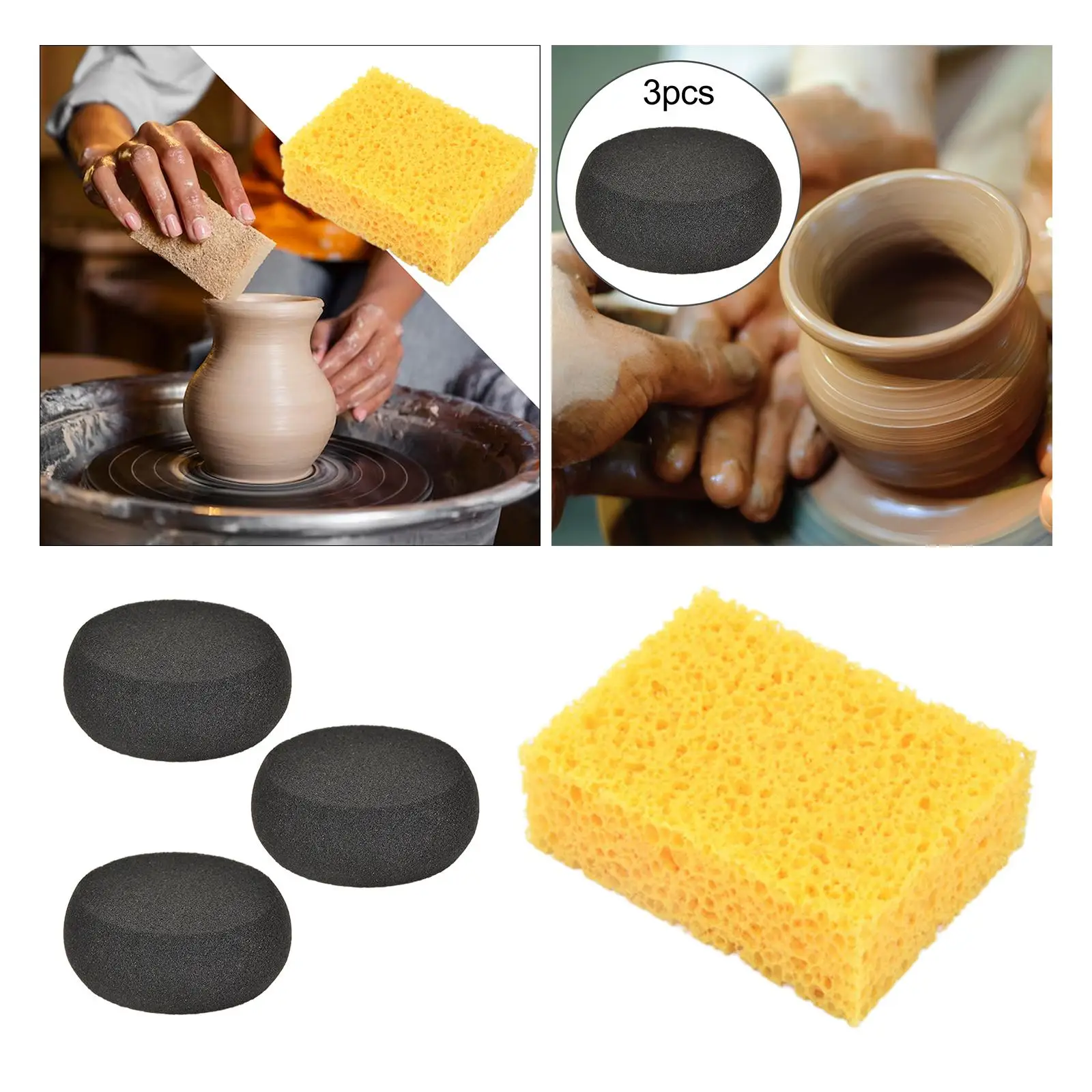 Painting Sponge Reusable Clay Cleaning Art Crafts Pottery Clay Ceramics Portable Water Absorbing Art Sponge Watercolor Sponge