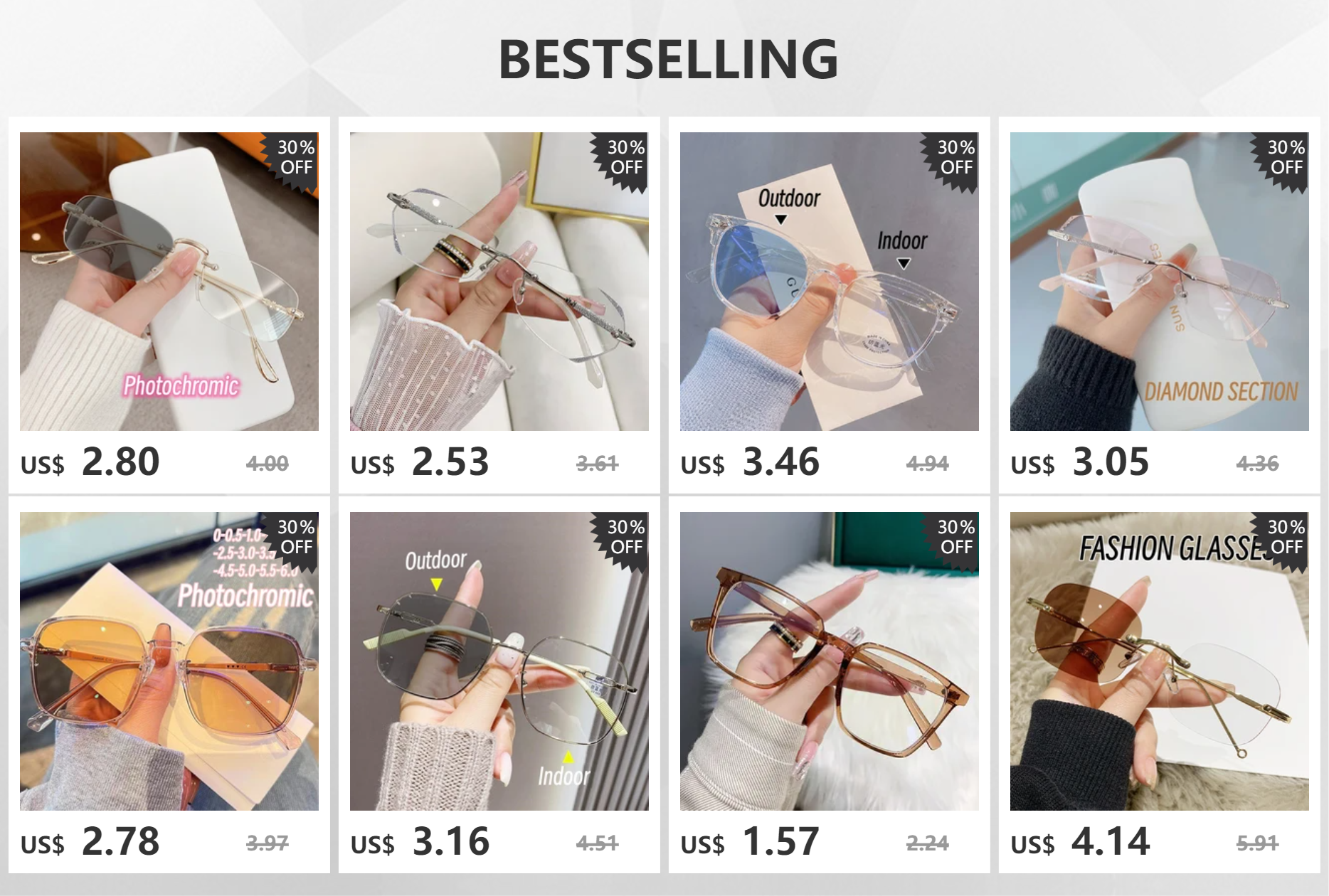 Frauen Luxus Marke Photochrome Myopie Gläser Anti-blau Licht UV400 Outdoor Sonnenbrille Minus Dioptrien Brillen 0 Bis -6,0 – Detail 1