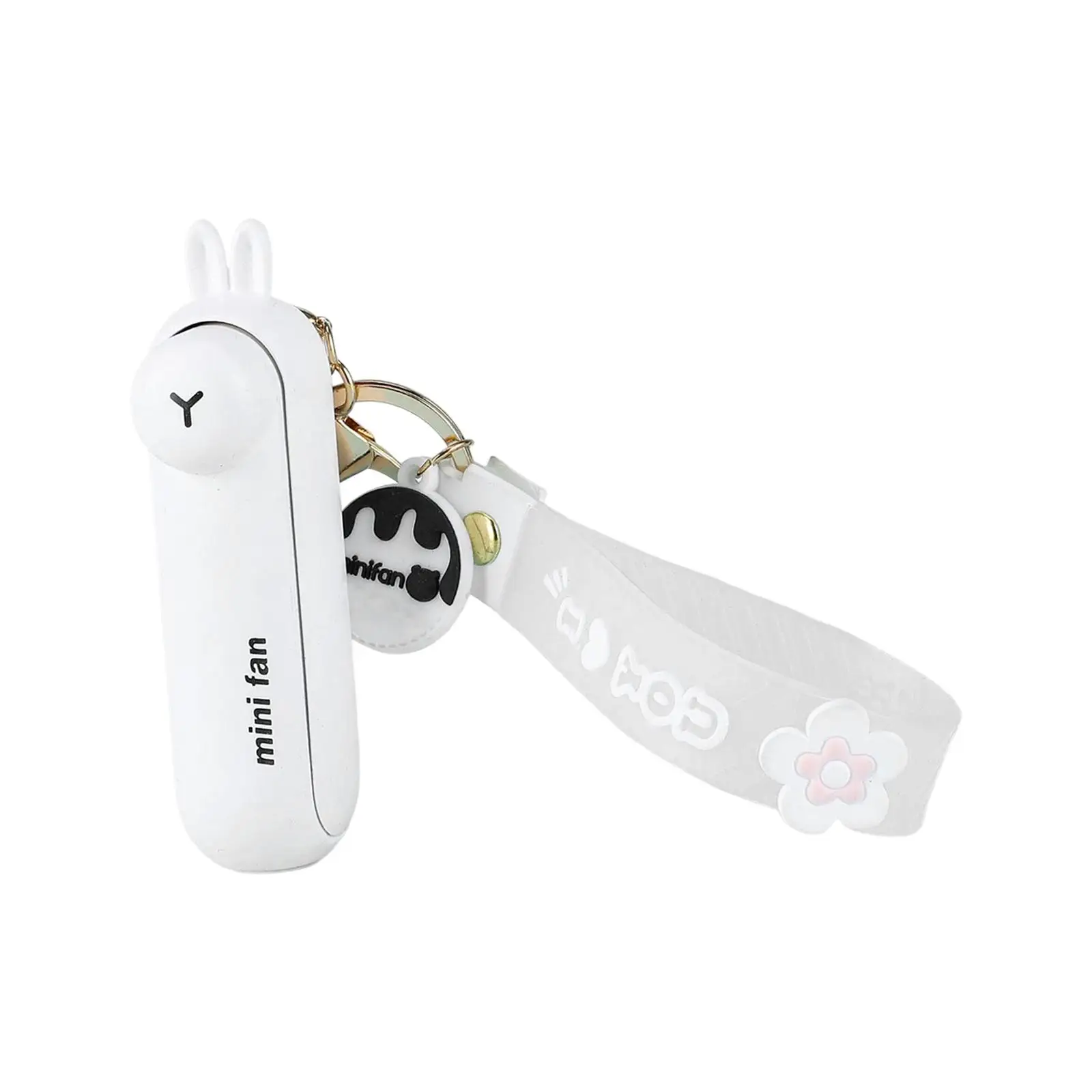 Keychain Fan Portable Mini Fan with Light USB Rechargeable Small Pocket Fan Cute Cooling Fan for Home Outdoor