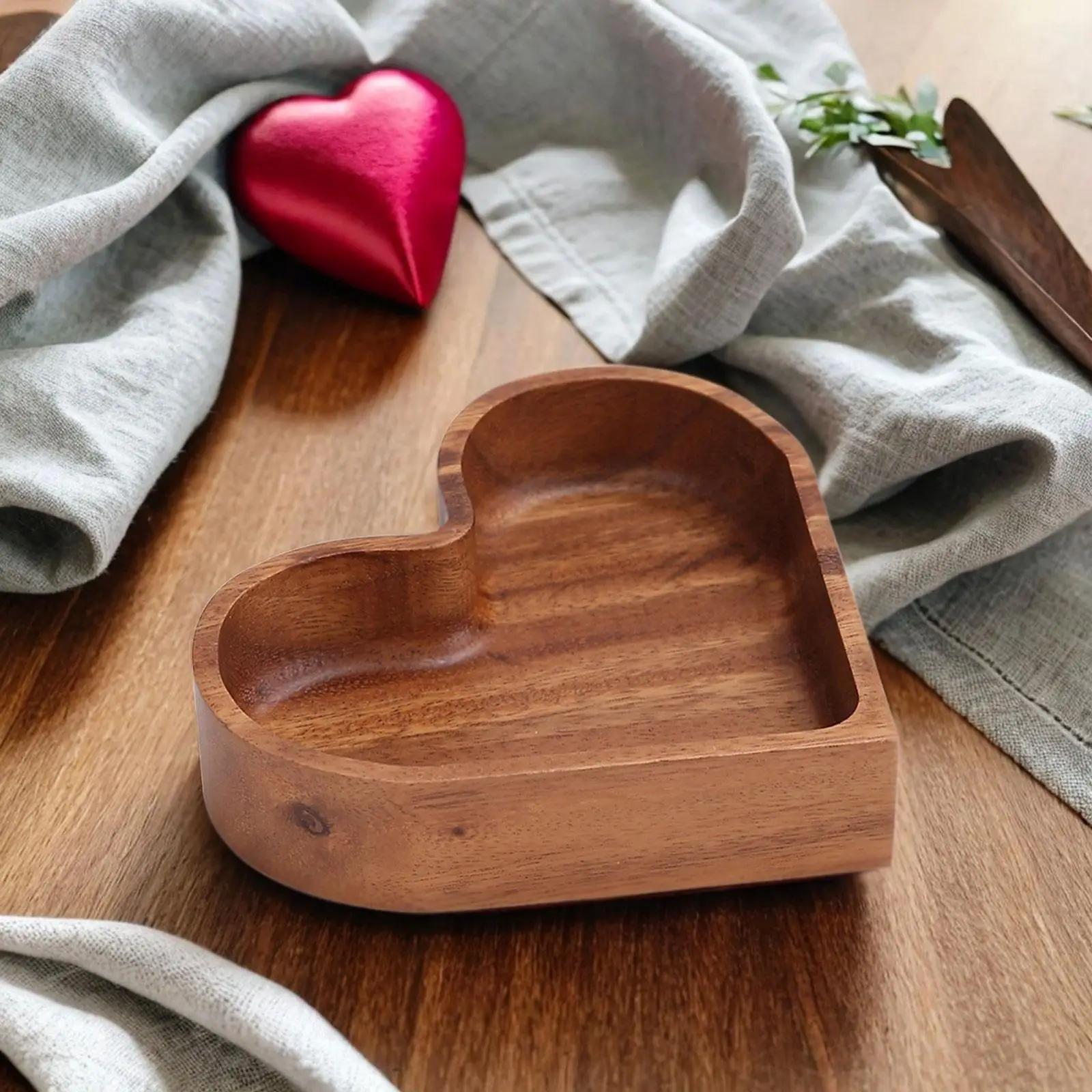 Wood Serving Tray Stylish Household for Food, Ottoman, Party Desk Topper Dessert Tray Dried Fruits Tray Housewarming Gift