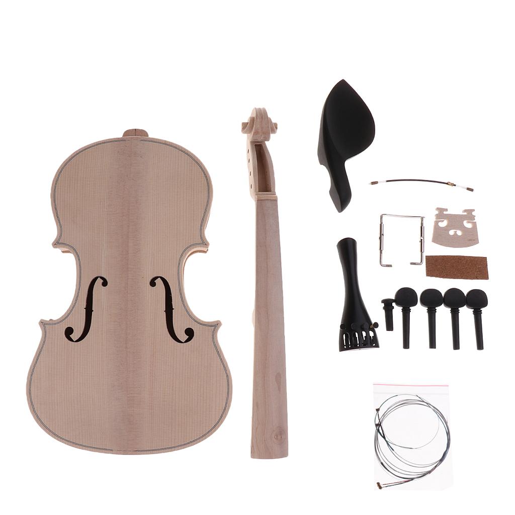 Exquisite Spruce Wood Handcrafted Violin DIY Kits - 4/4 Full Size