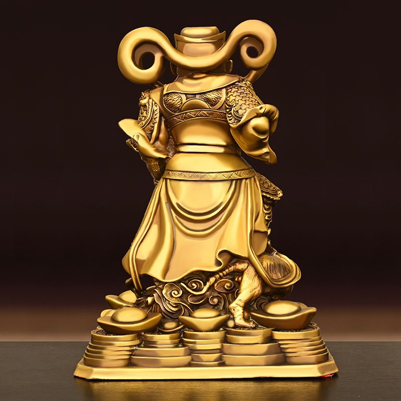 Feng Shui copper Zhao Gongming Statue angle view 1