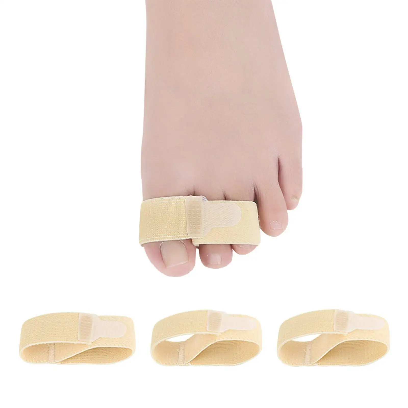 Broken Toe Wraps Elasticity Overlapping Toes Big Crooked Toe Splint Brace Hammer Toe Corrector Cushioned Bandages for Women Men