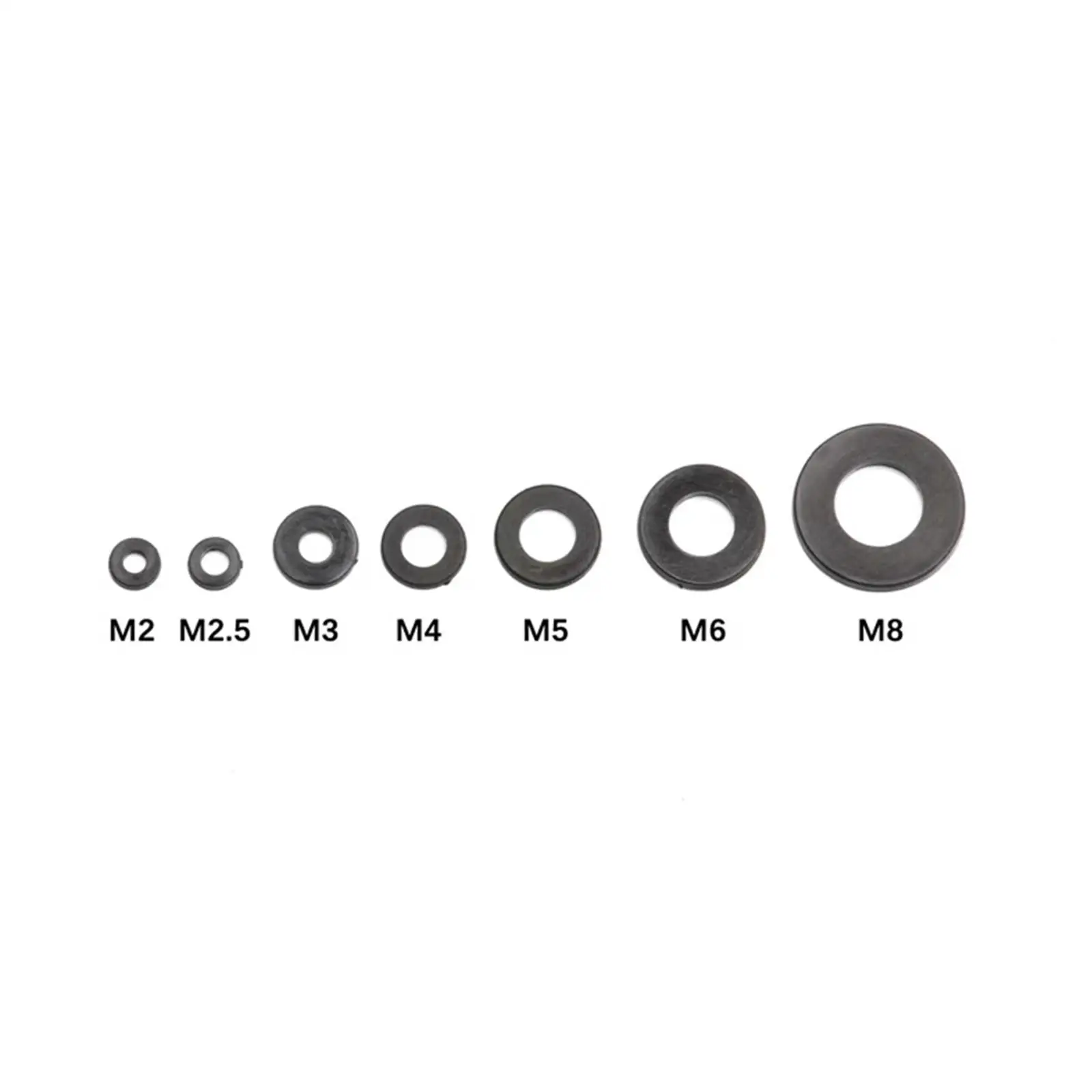 500 Washer Kit Assortment, M2 to  Gasket with 8 Sizes Assorted Flat Washers Set, for Marine  Repair
