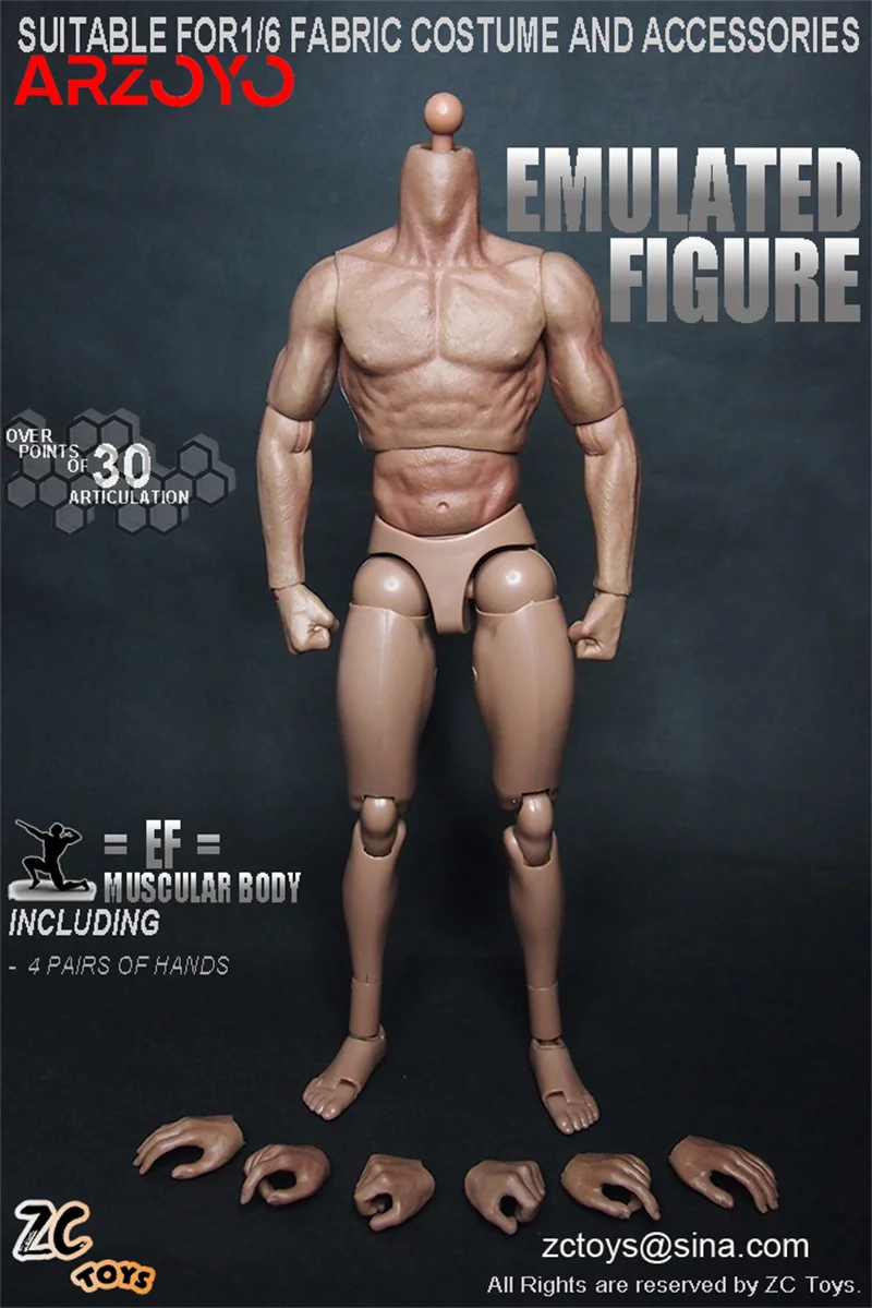 ZCTOYS-Articulação Muscular Masculina, Figura de Ação Soldado