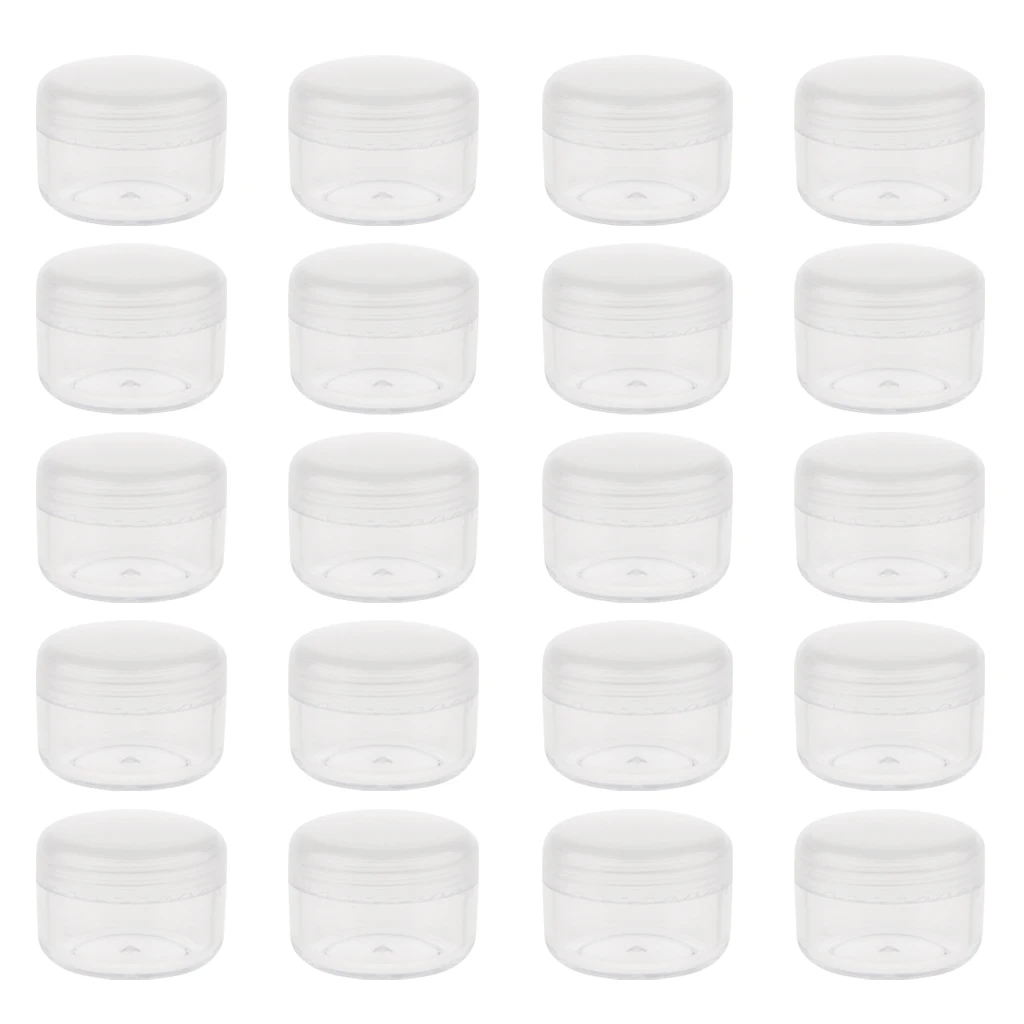 Empty, Clear, 5/ Pot Jars, Cosmetic Containers (20 Pcs)