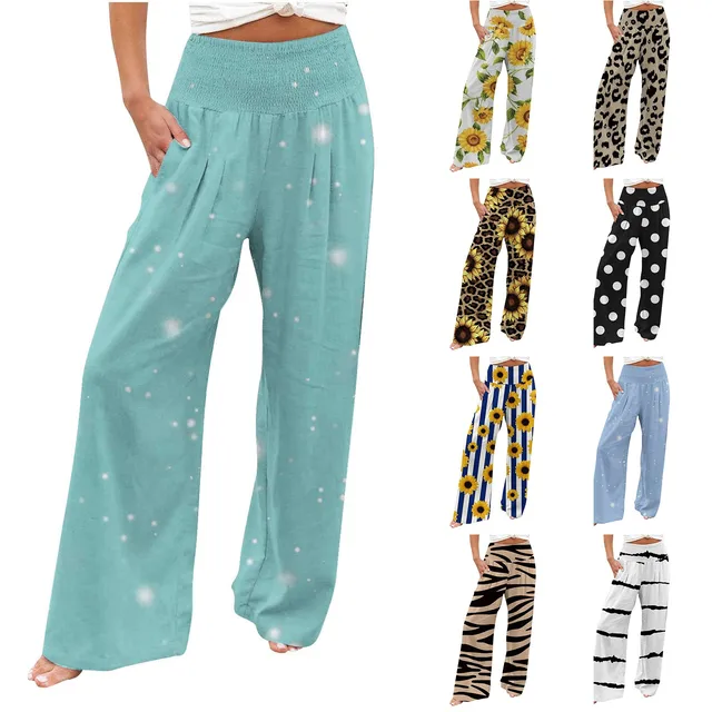 Black And White Polka Dot Print Pants Straight Trendy Modern Art Casual  Wide Leg Pants Women Oversize Aesthetic Graphic Trousers