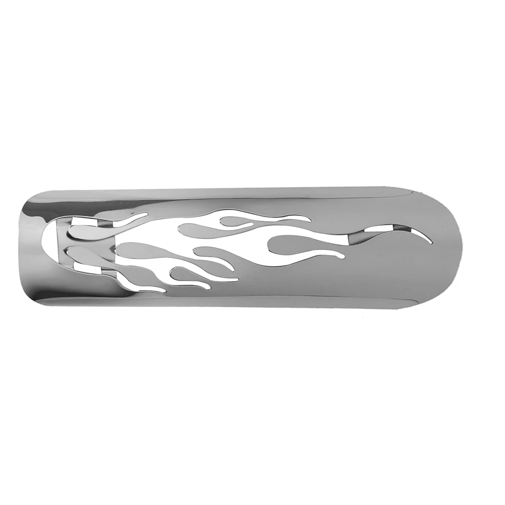 Flame Chrome Exhaust Pipe Heat Cover For