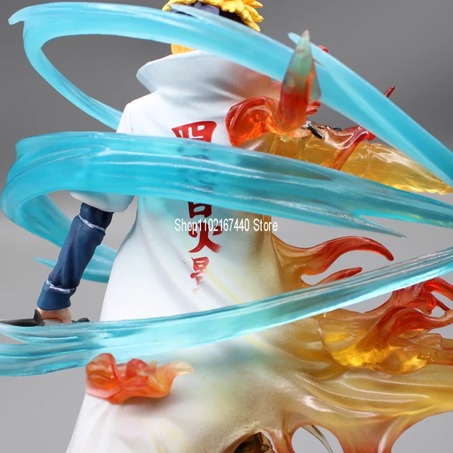 Naruto figura shippuden oversize quarto hokage namikaze minato 24cm pvc  konoha amarelo flash anime ação modelo crianças brinquedos presentes -  AliExpress