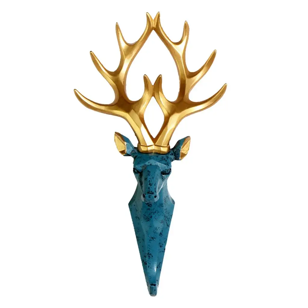 Vintage Deer Antler  Rack Household Decor  Animal Modern Wooden Wall Hook Deer Wall Mount hanger