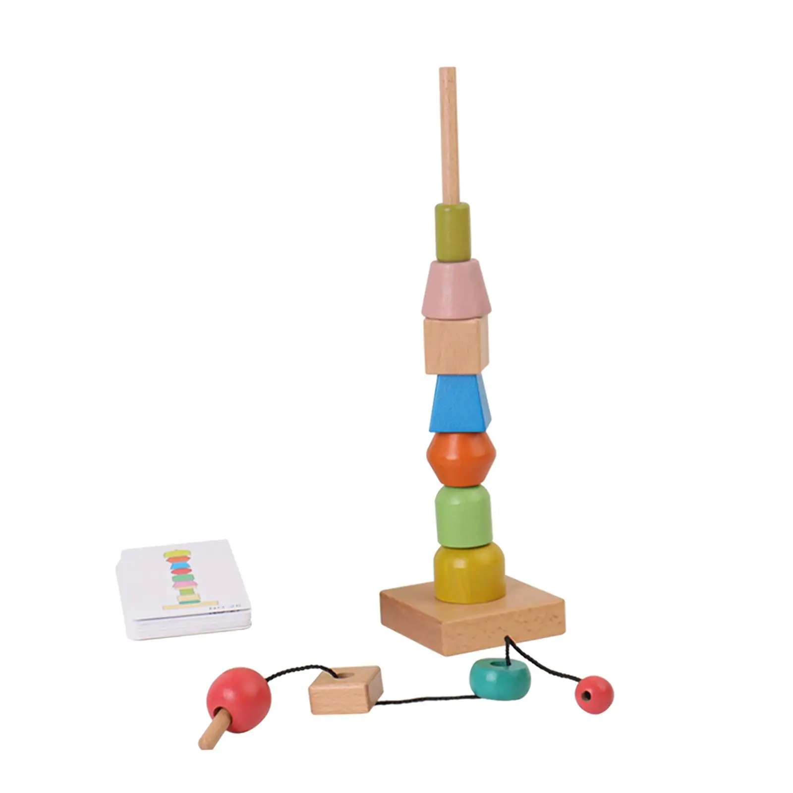 Wooden Stringing Threading Beads Game Cognition Game for Kids 