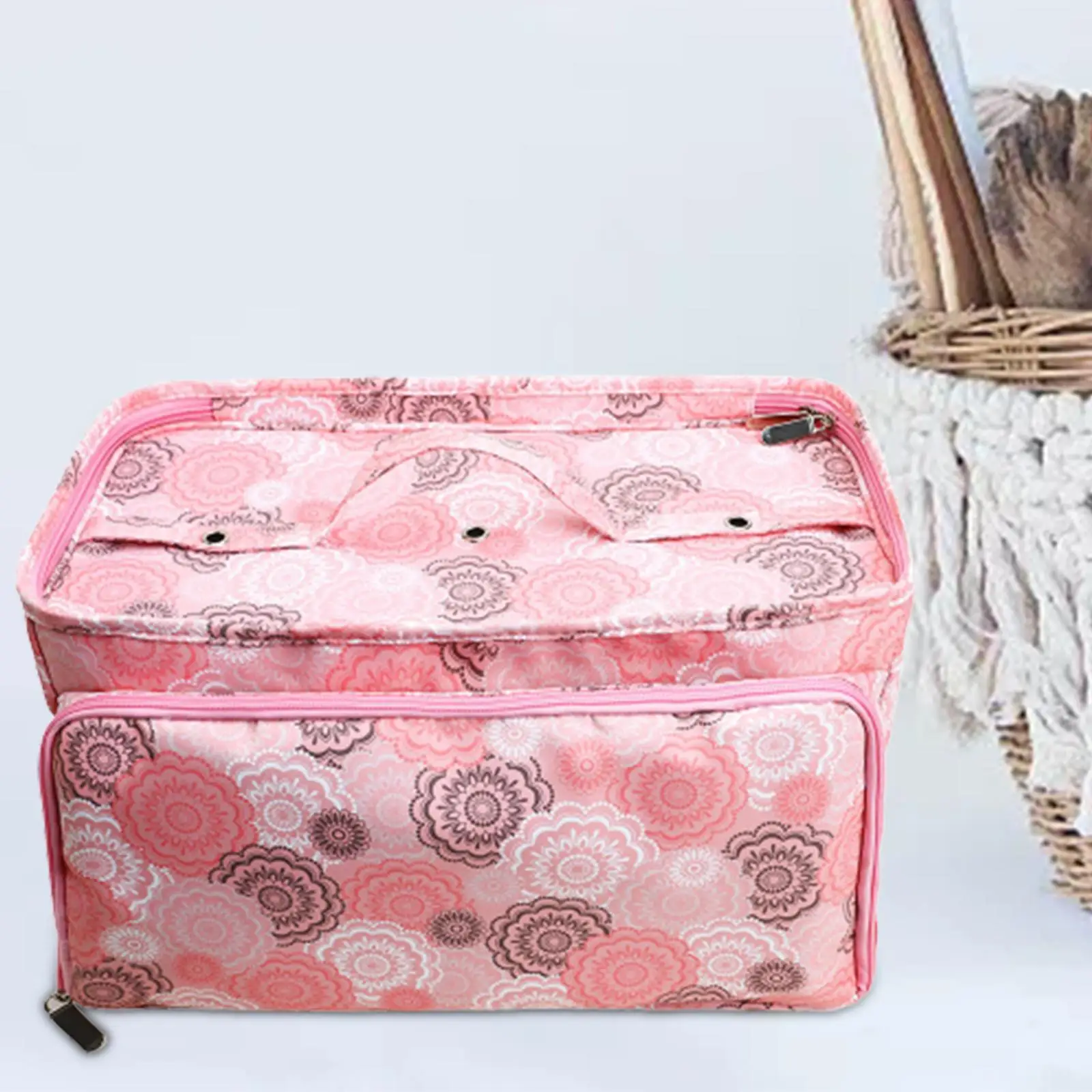 Yarn Storage Tote Bag Sewing Accessories Crochet Durable Sturdy Large Capacity with 3 Holes Multifunctional yarns Knitting Tote