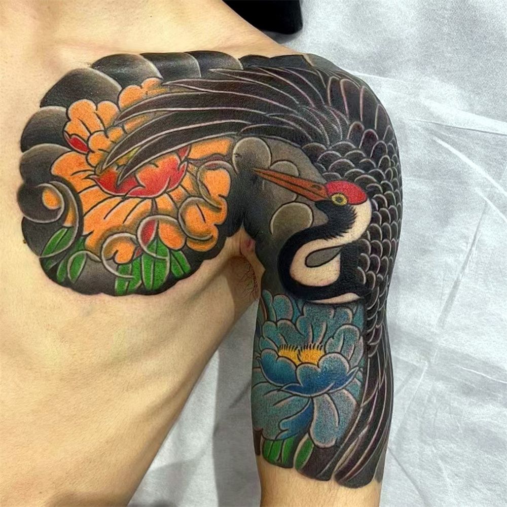 Japanisches Tattoo für Frauen Mann Punk Kunst temporäre Tattoos wasserdicht gefälschte Tattoo Arm Schulter dauerhafte Drachen Tattoo Aufkleber – Detail 3