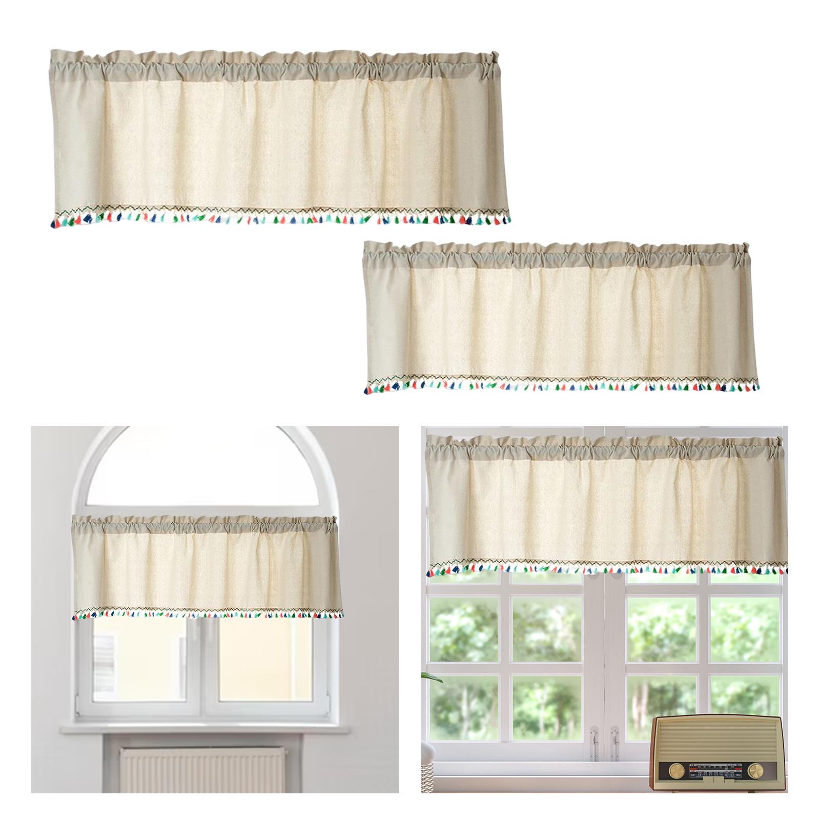 Curtain Valance Window Valances for Kitchen for Machine Washable 1 Panel