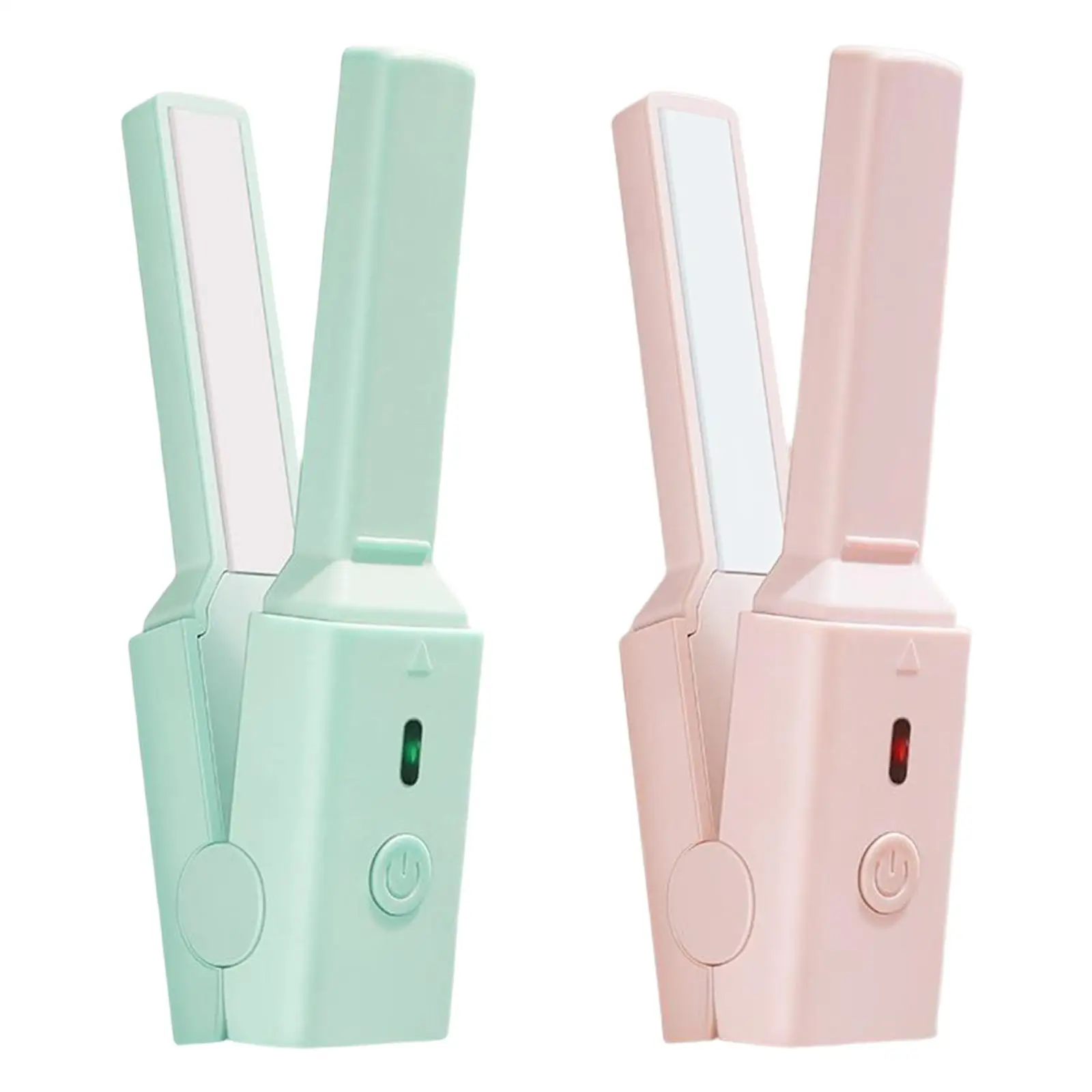 Hair Straightener and Curler Mini Size USB for Styling Tool Home Wavy Hair