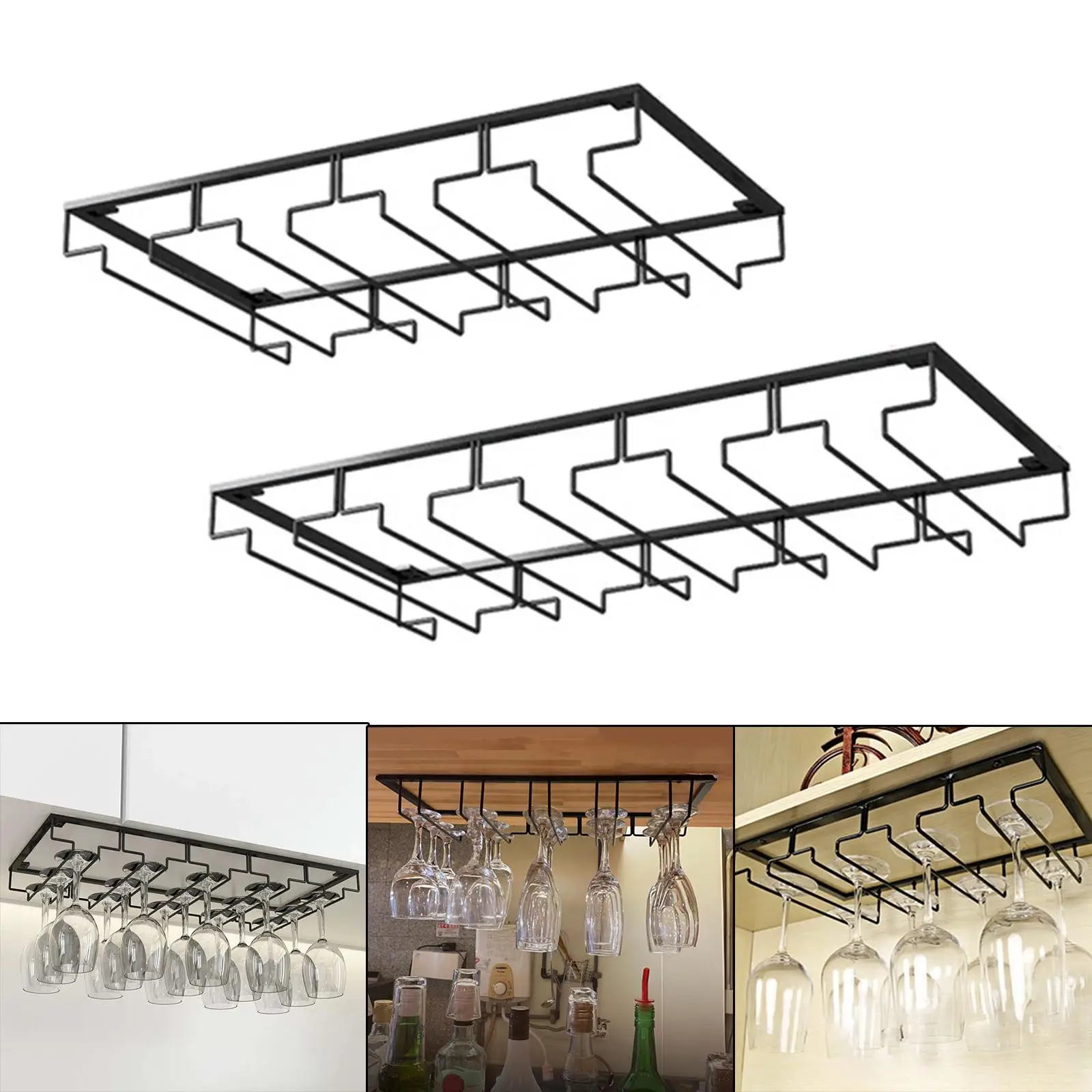  Glass Holder,   Glasses  Hanger Easy Installation  Mount  Not Easy to Deform Stemware Rack for