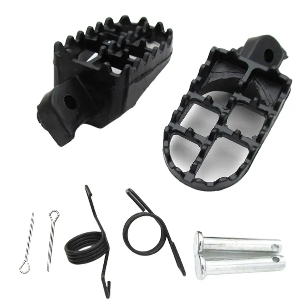 Black Billet Motorcycle WIDE Foot Pegs Pedal Pads for/CRF 50/70