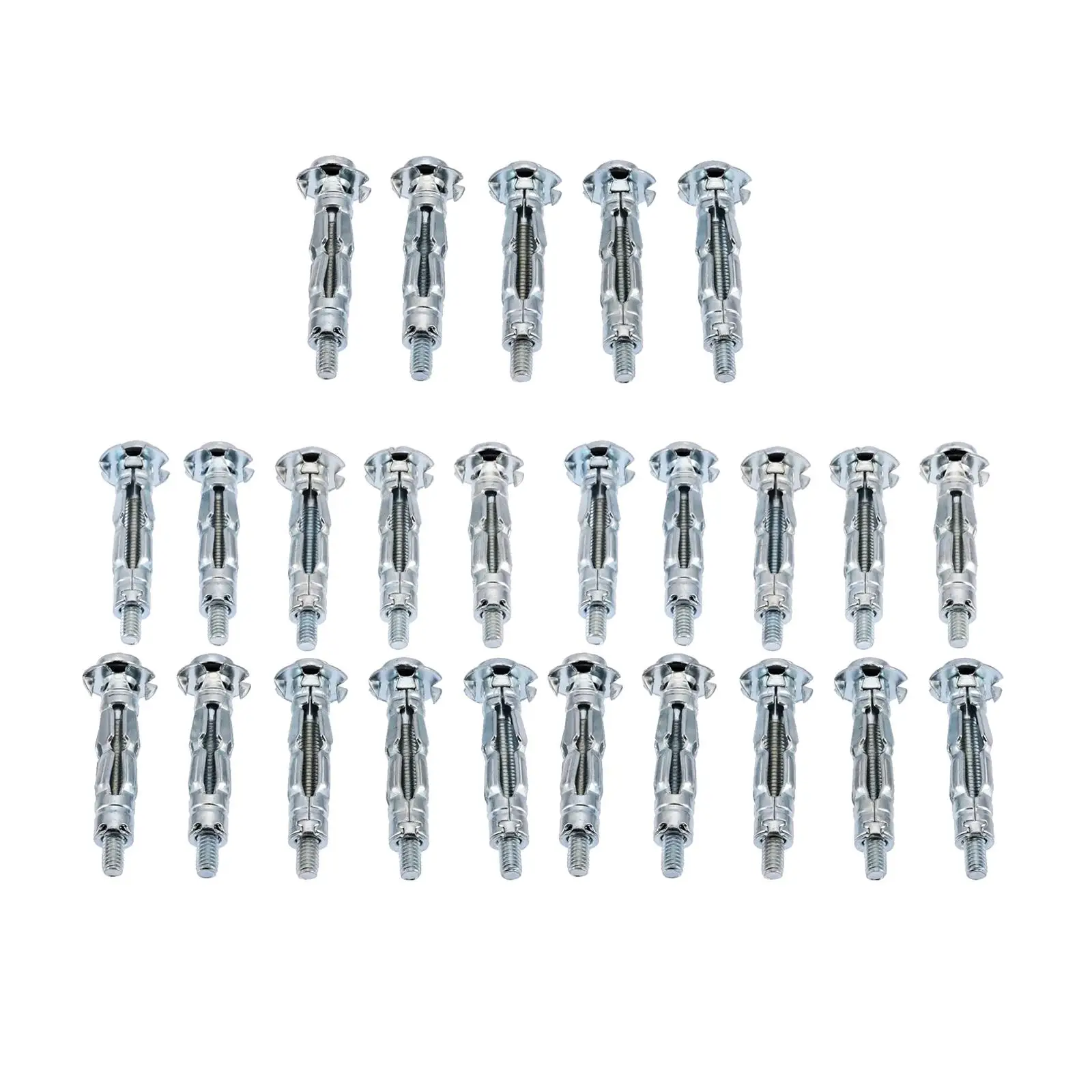 25Pcs Hollow Wall Anchors Metal Plasterboard Cavity Wall Fixings Anchors Plugs Hollow Wall Drive Anchor Screws for Tile
