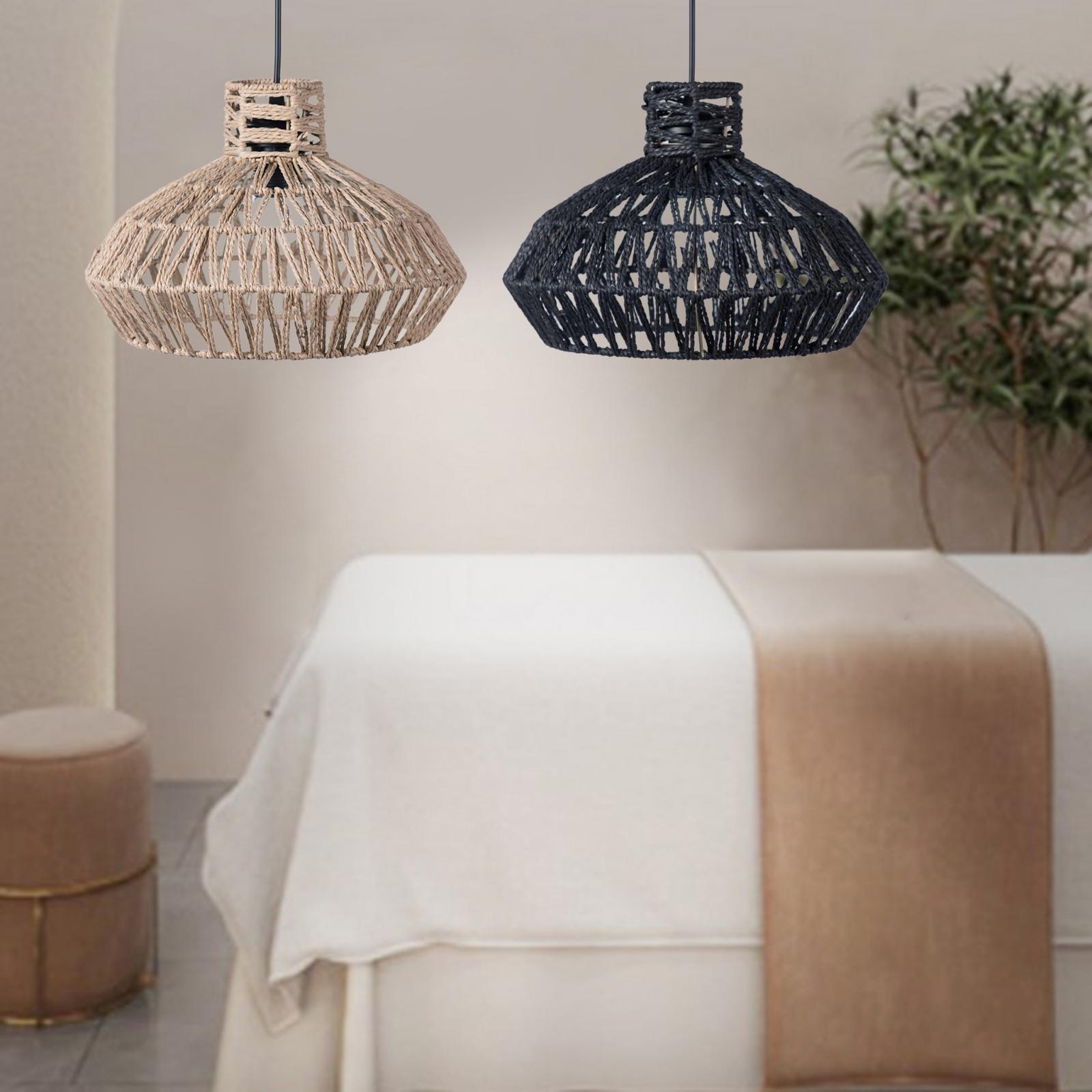 Weave Rope Lampshade Lamp Cover DIY Lighting Fixtures Light Shade for Kitchen Island Hallway Dining Room Living Room