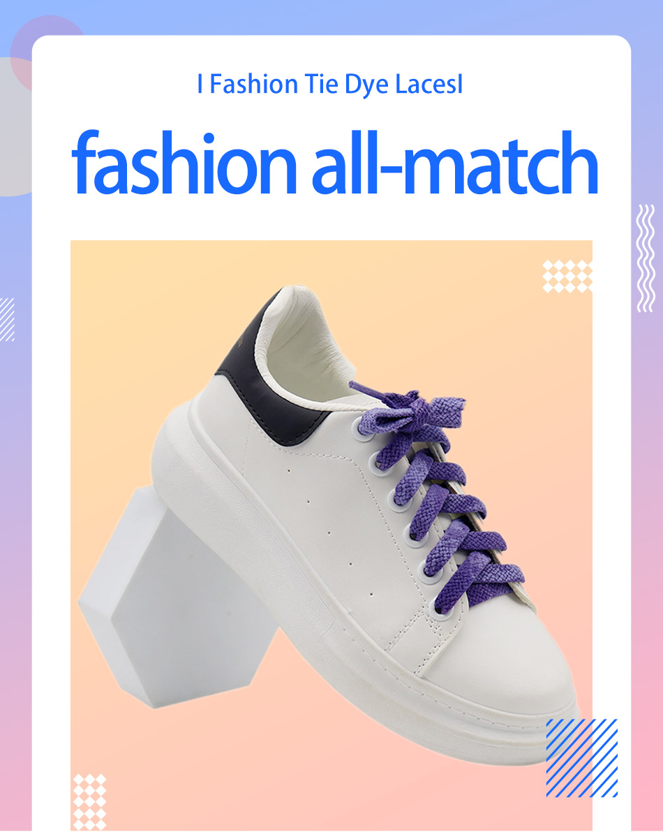 Coolstring Schnürsenkel Zubehör 8mm flache Dicke Krawatte sterben Vintage verblasste Schnürsenkel für Sneaker Stiefel Superstar Trainer Lacet – Detail 1