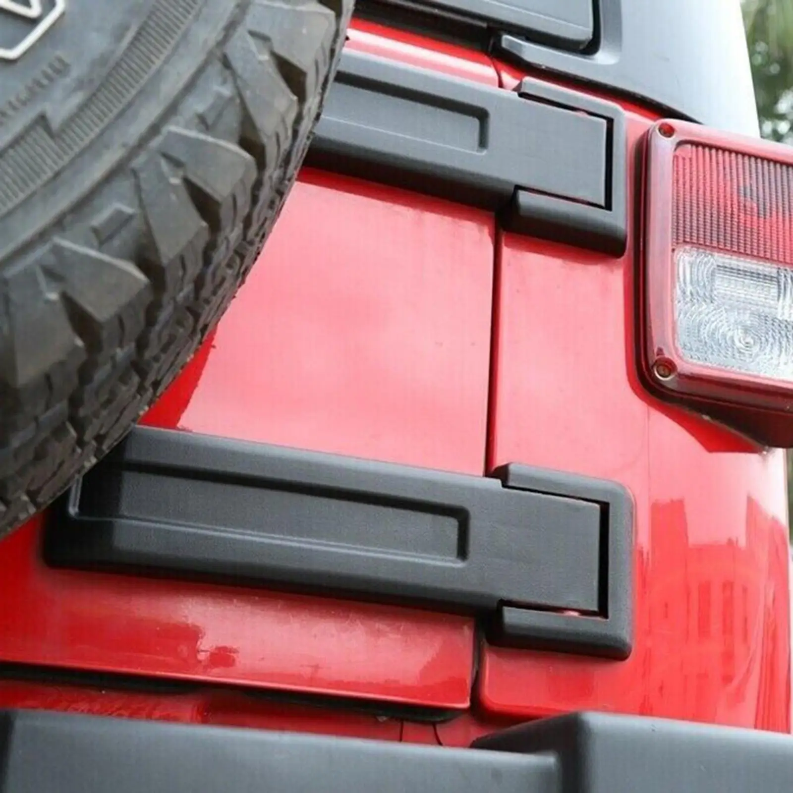 2 Pieces Tailgate Hinge Covers Trim Premium for Jeep Wrangler JK Jku