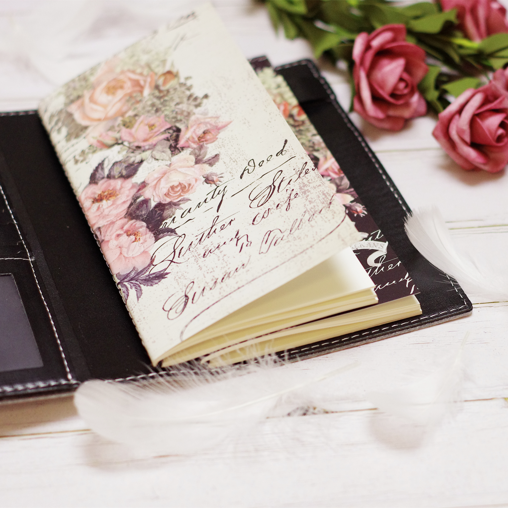 TN Vintage Rose Standard Journal Notebook, Recarga