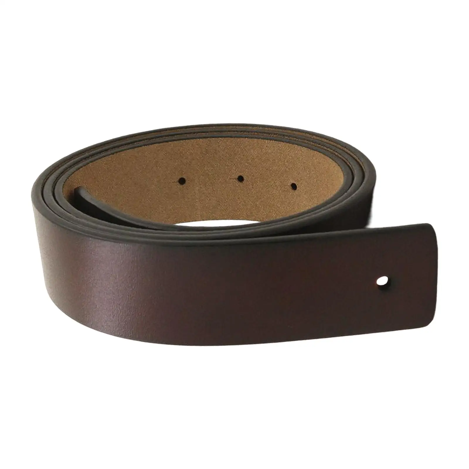 Antique PU Leather Belt for Men Without Buckle Casual Dress Belts Waistband for DIY Craft Projects Automatic Ratchet Buckles