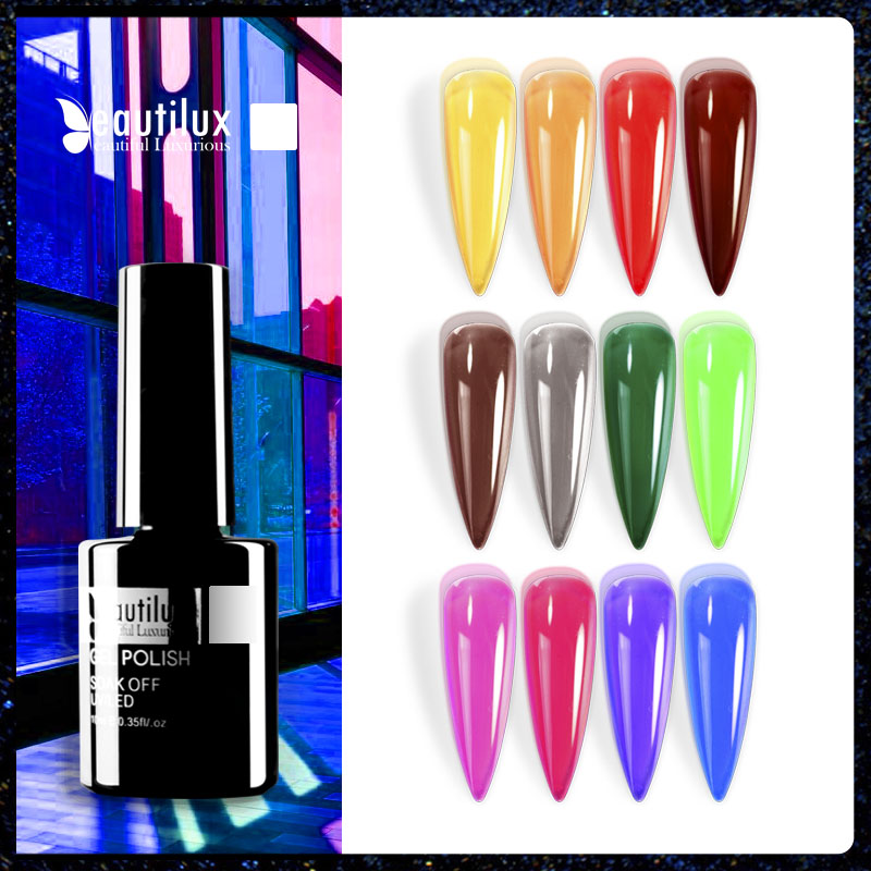 Best of Beautilux Glaze Gel Nail Polish Semi Permanent Amber Color Nails Art Varnish UV LED Jelly Candy Stained Glass Gels Lacquer 10ml Reviews & Tips