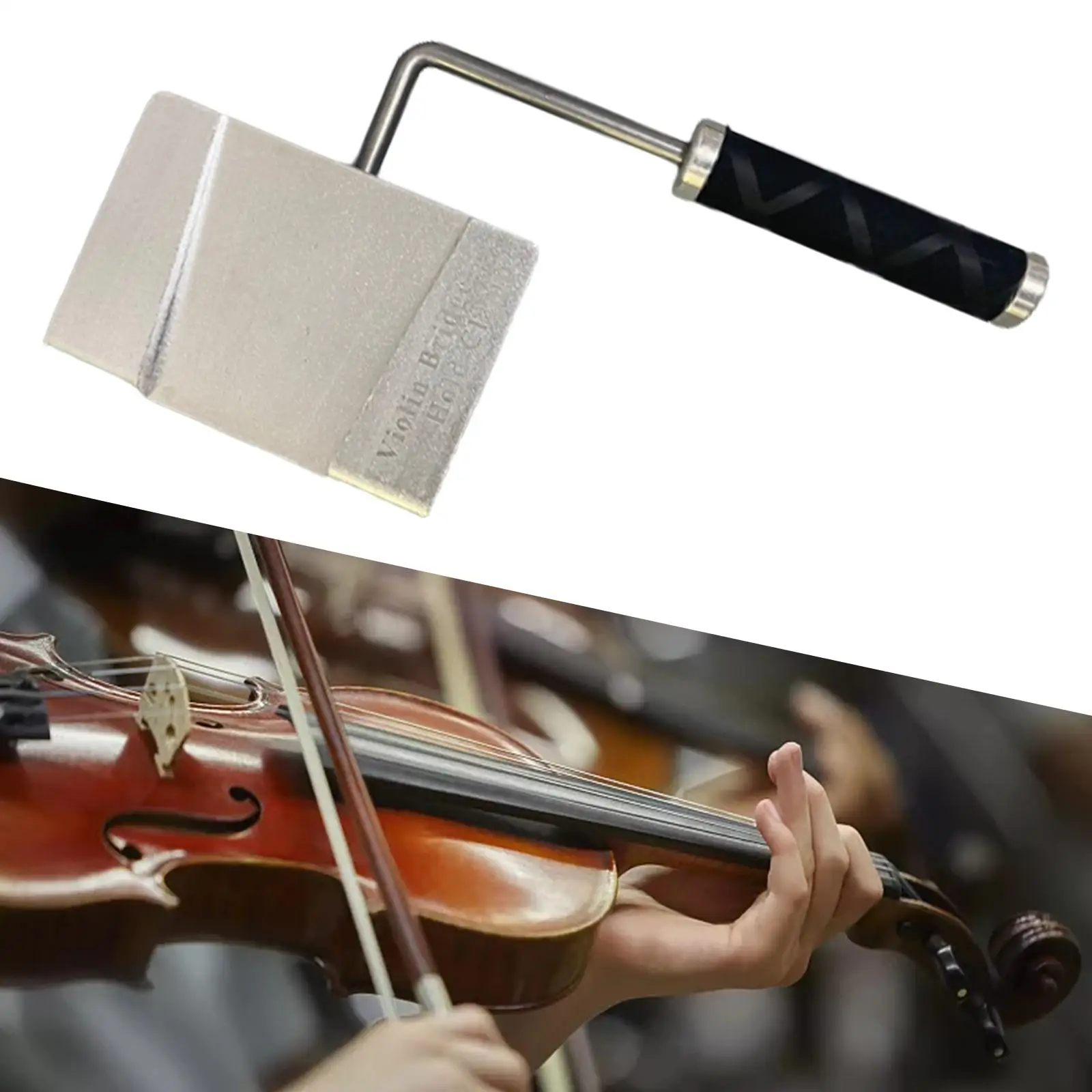 Violin Bridge Holder Clamp Durable Violin Redressal Part Guitar Repair Tools Stainless Steel Violin Grinding Code Accessory Kit
