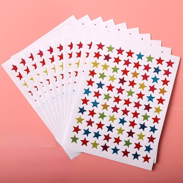 10 Sheet Mini Kindergarten Award Stickers Teacher Praise Praise Label Award  Five-Pointed Star Back To School Korean Stationery