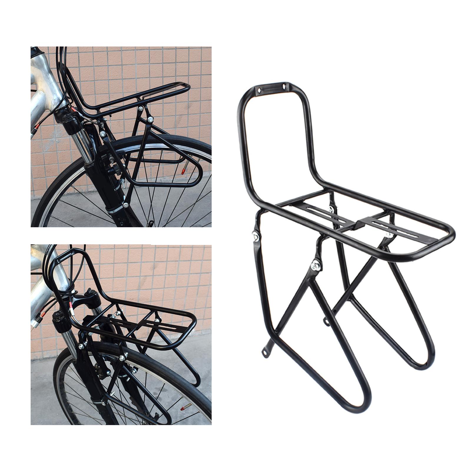 Steel Bike Front Rack Bicycle Carrier Cycling Bracket Portable Luggage Shelf for Biking