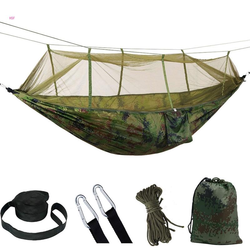 Description Picture 6 of itemMosquito Net Hammock Set Lightweigh Swing Hammocks Hanging Parachute for 2 Person Outdoor Camping Rest Pop-up