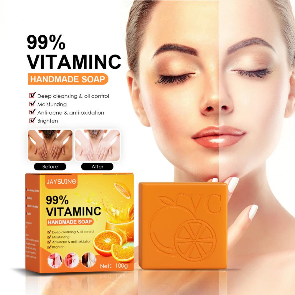 Best of 100g Skin Soap Mild Lightweight Moderate Non-Irritating Smoothing Moisturizing Portable Vitamin C Handmade Soap For Home Reviews & Tips