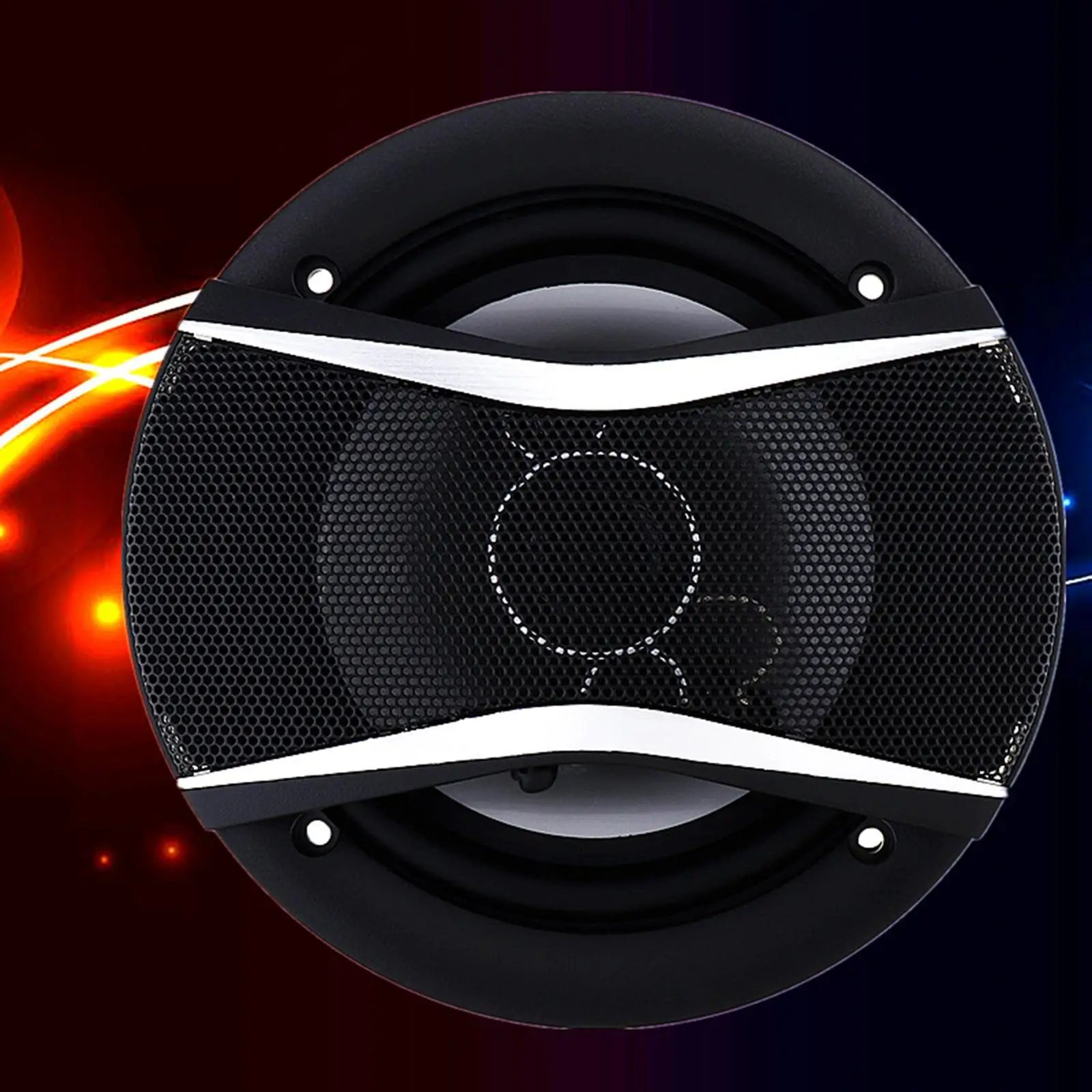 2Pcs 6.5 inch 12V Coaxial Speakers Easy to Install Door Full Range Frequency Car HiFi Coaxial Speakers Car Speaker Compact