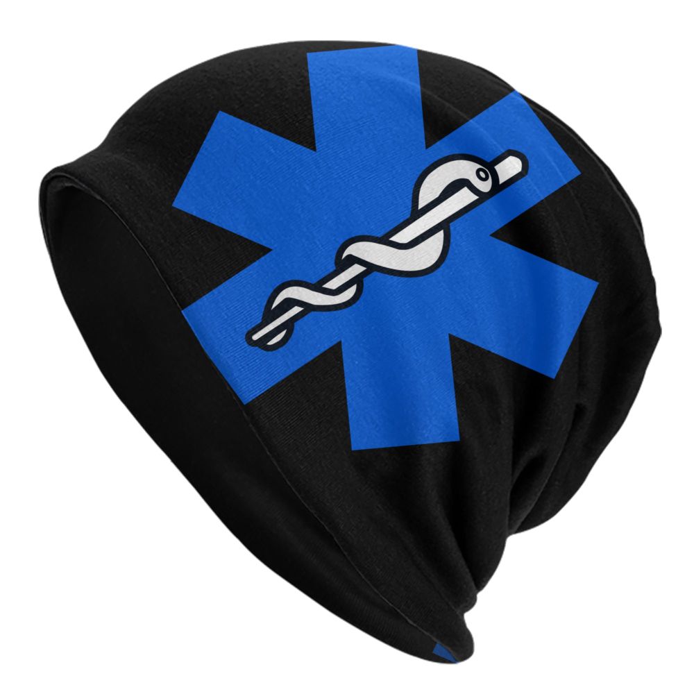 Star of Life Krankenwagen Medical Emt Herzschlag Logo Mütze Mütze Motorhaube Femme Strick mützen Hip Hop Outdoor Schädel Mützen Mützen – Detail 25