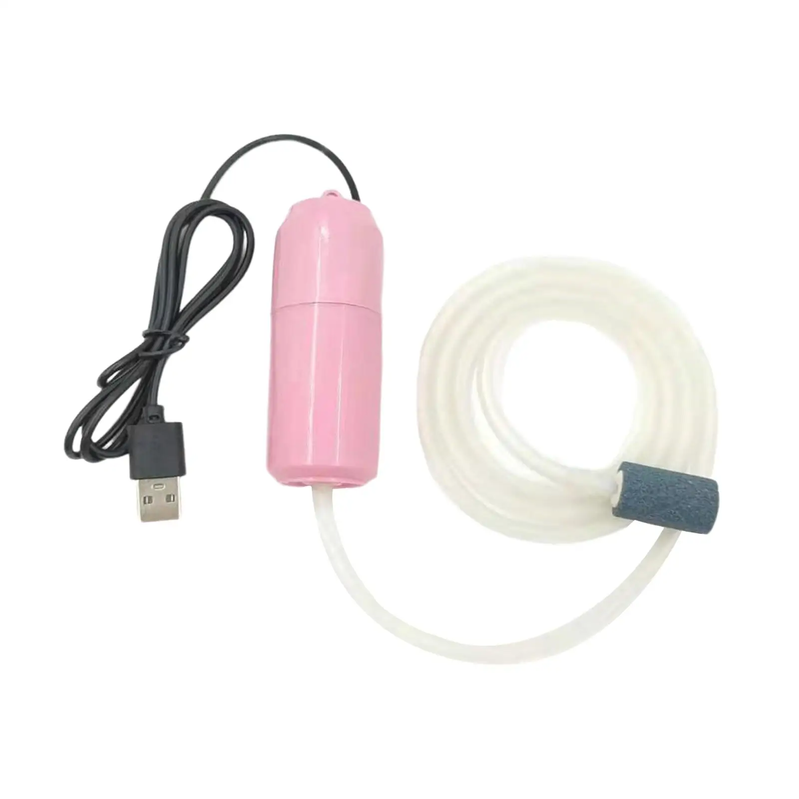 Aquarium Air Pump Single Outlet Portable Energy Saving Compact with Air Stone for Fish Farming Aquarium Pond Household Supplies