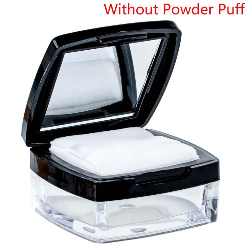 Description Picture 6 of item6g Plastic Loose Powder Jar With Sifter Empty Cosmetic Container Black Matte Cap Makeup Compact Portable Loose Powder Box