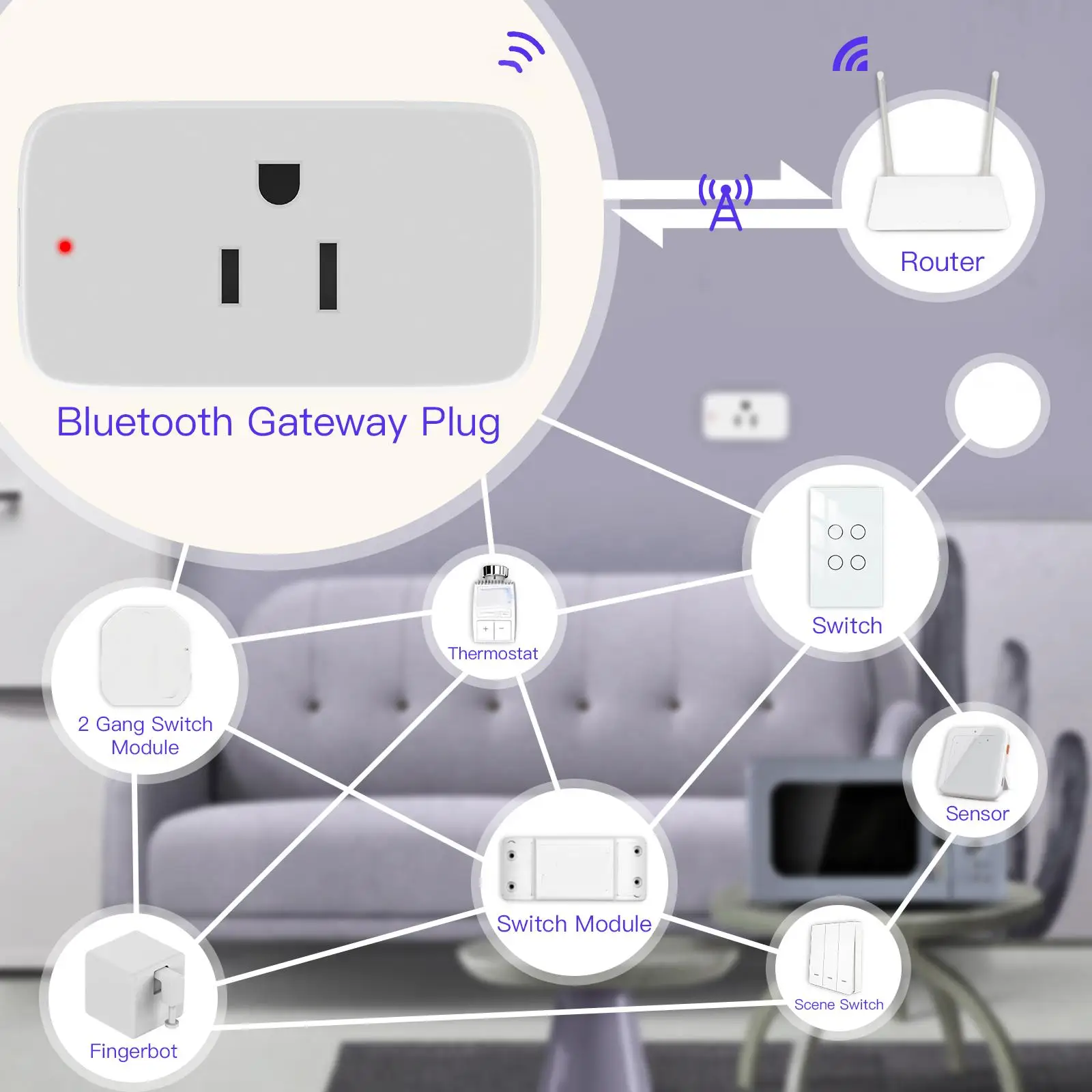 WiFi Outlet Socket Voice Control 3000W Timer Function No Hub Required for US