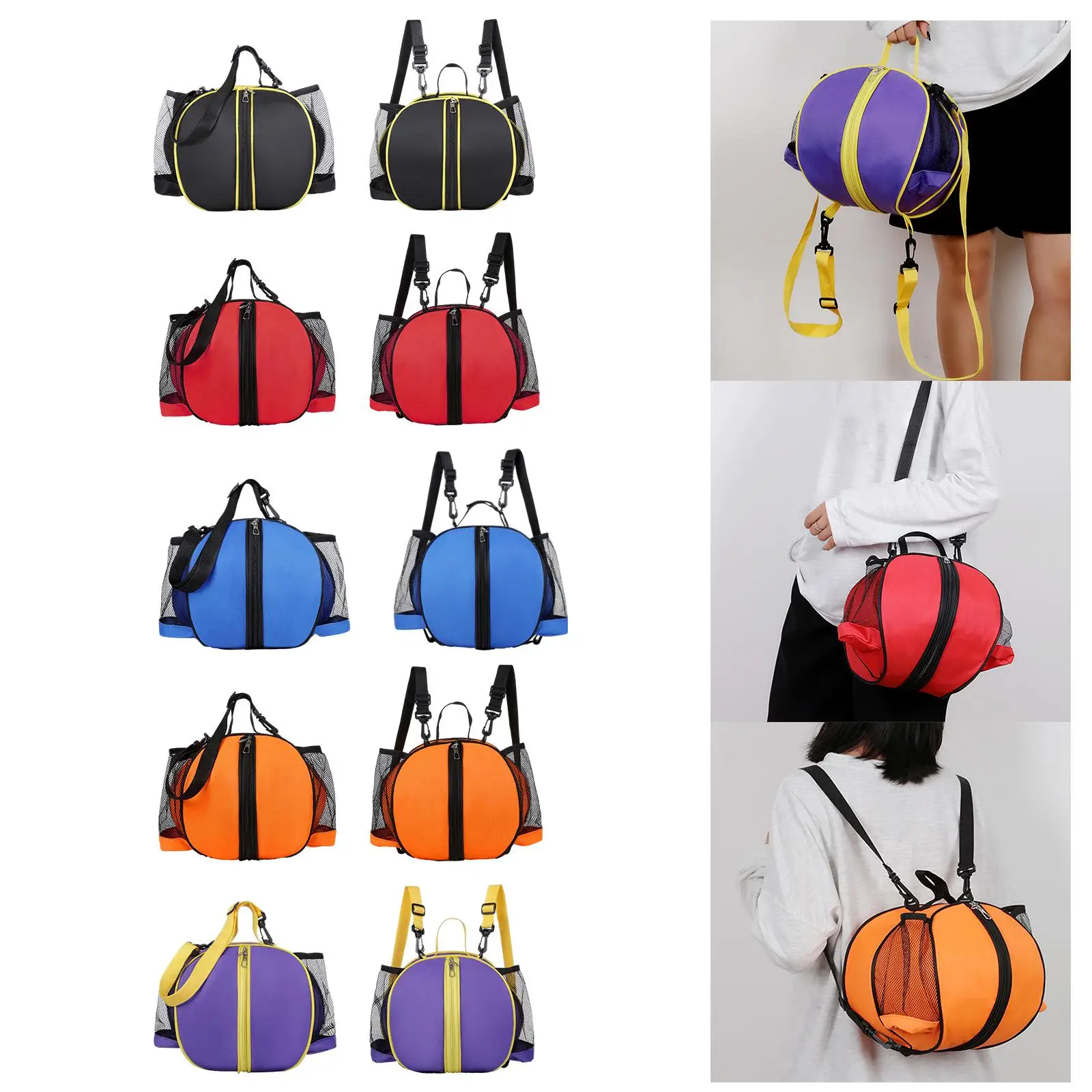 Basketball Shoulder Bag Basketball Shoulder Bag Double Zipper Closure Strong