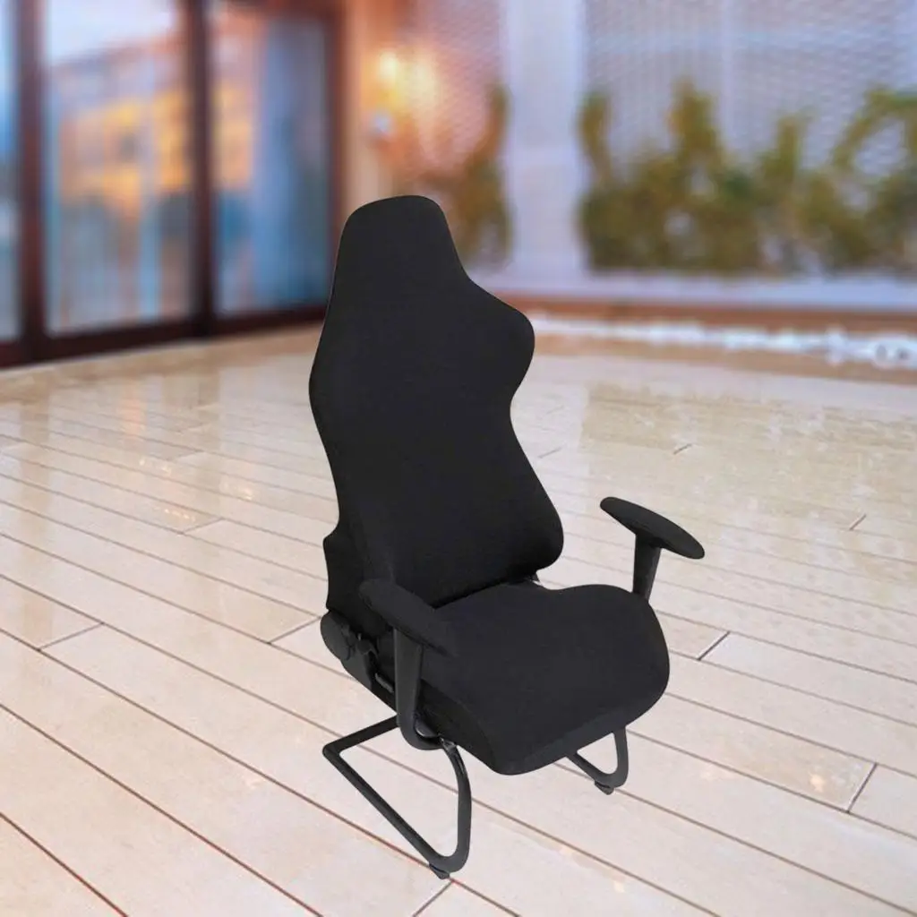 Stretchable Gaming Chair Cover Polyester Arm Rest Cover for Swivel Armchair