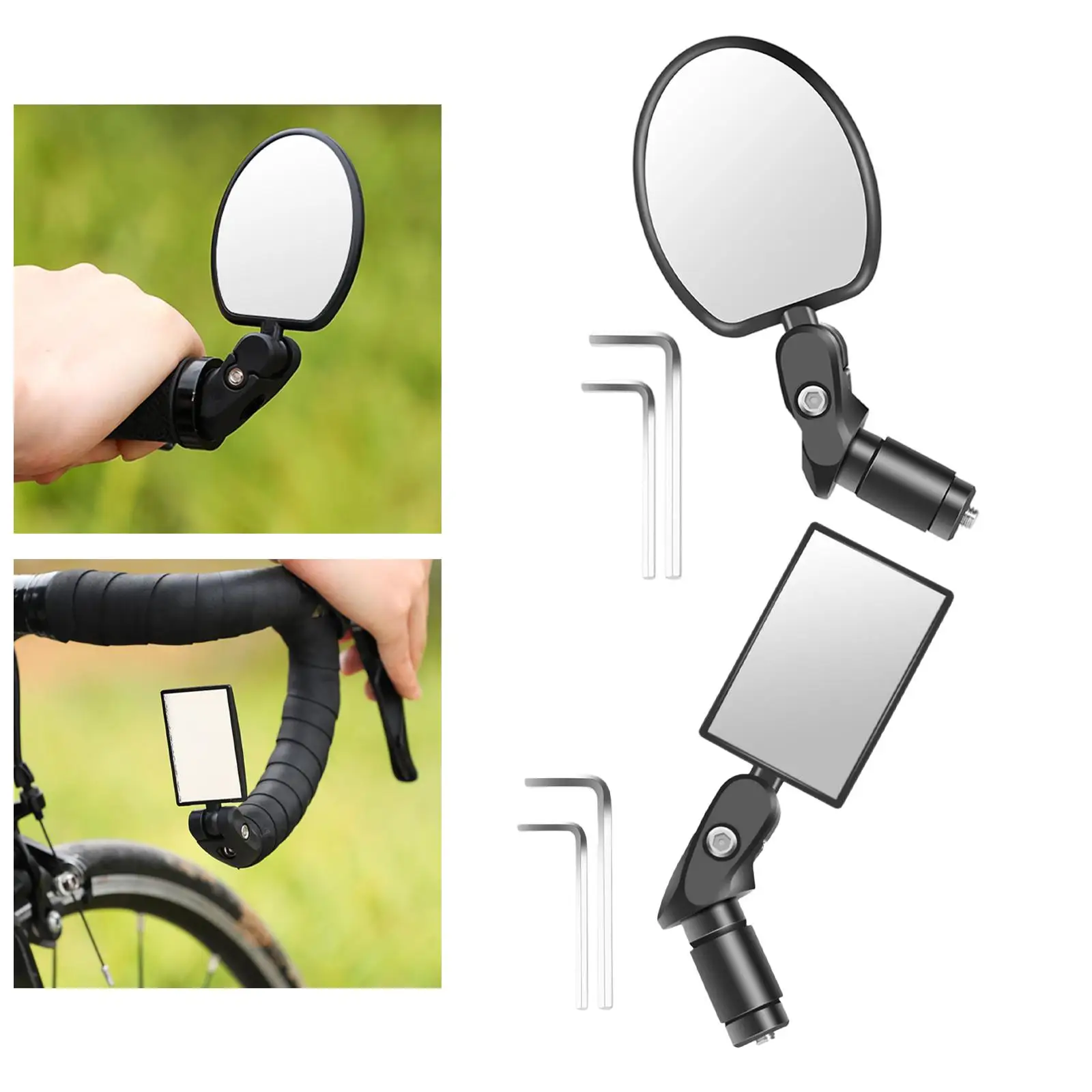 Road Bicycle Rearview Mirror Universal Adjustable Rotatable Bike Handlebar