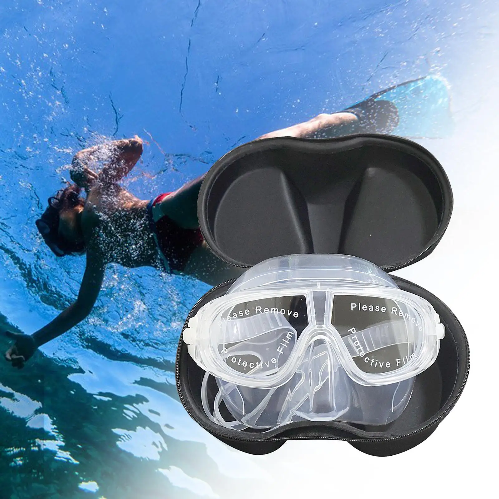 HD Diving Mask Snorkel Mask Impact Resistance Full Face Dive Gear Swimming